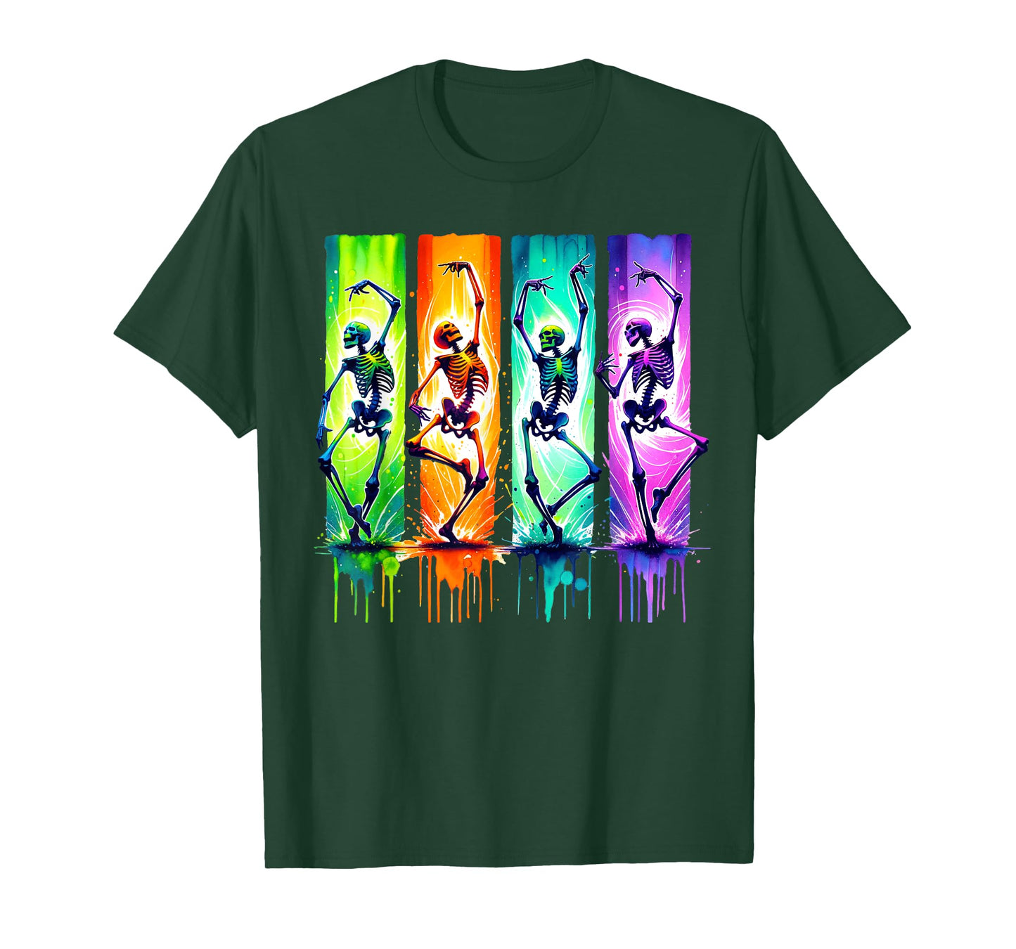 Spooky Funny Halloween Dancing Skeletons T-Shirt