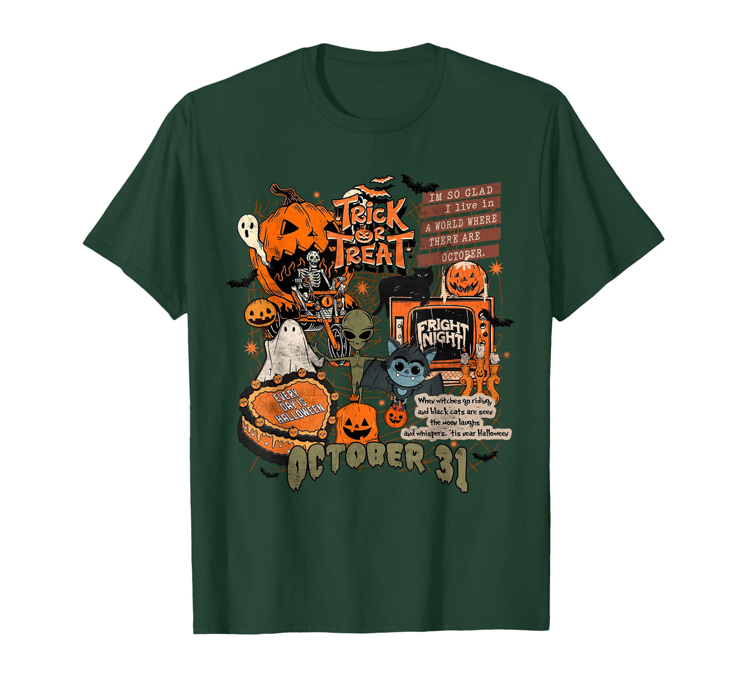 Trick or Treat Retro Halloween Costume for Men Women Kids T-Shirt