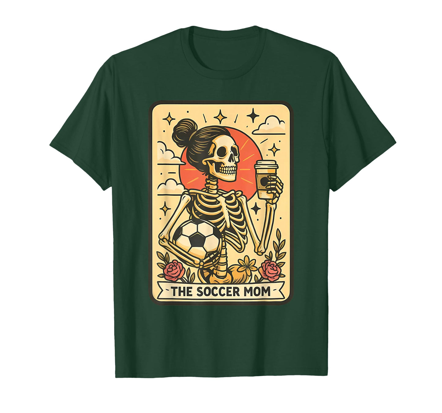 Halloween Soccer Mom Tarot Card Soccer Mama Sports Game Day T-Shirt