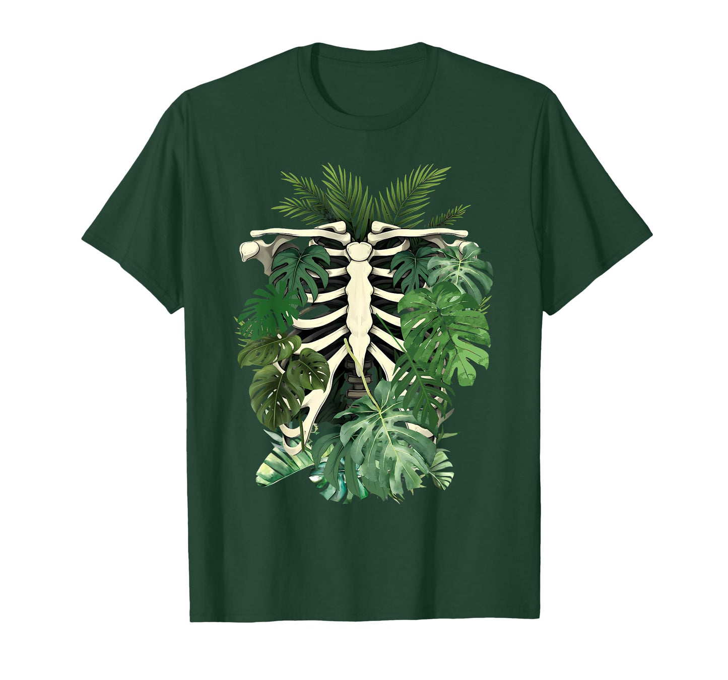 Skeleton Plant Body Monstera Leaf Plant Mom Gardening Women T-Shirt