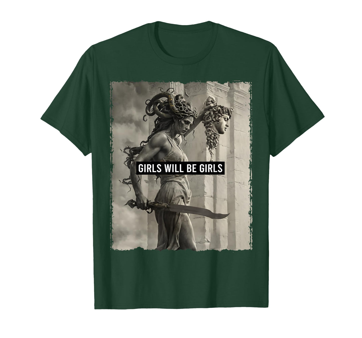 Girl Will Be Girls Patriotic Feminist 4th Of July USA Women T-Shirt