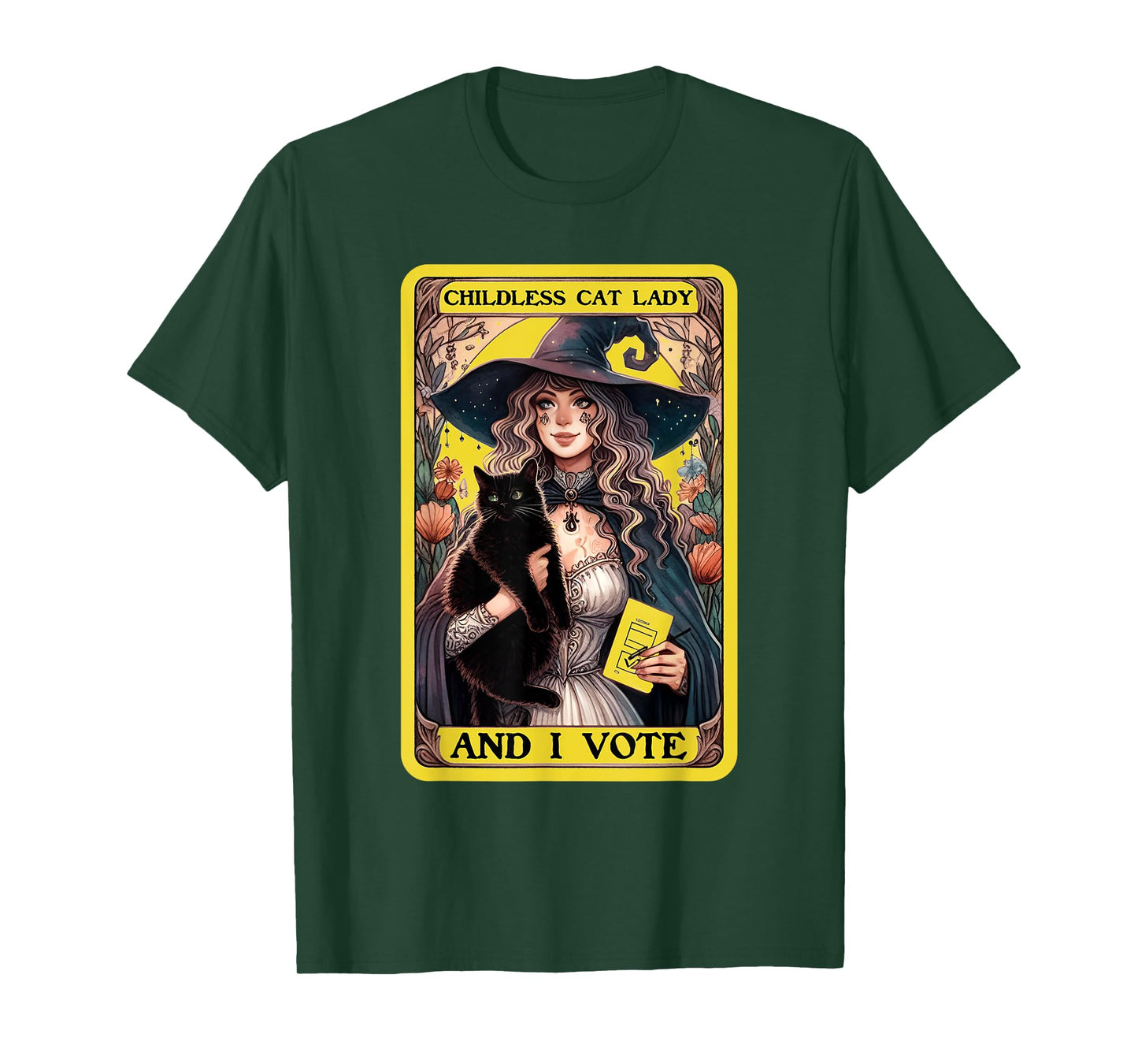Childless Cat Lady And I Vote, Childless Cat Lady Tarot Card T-Shirt