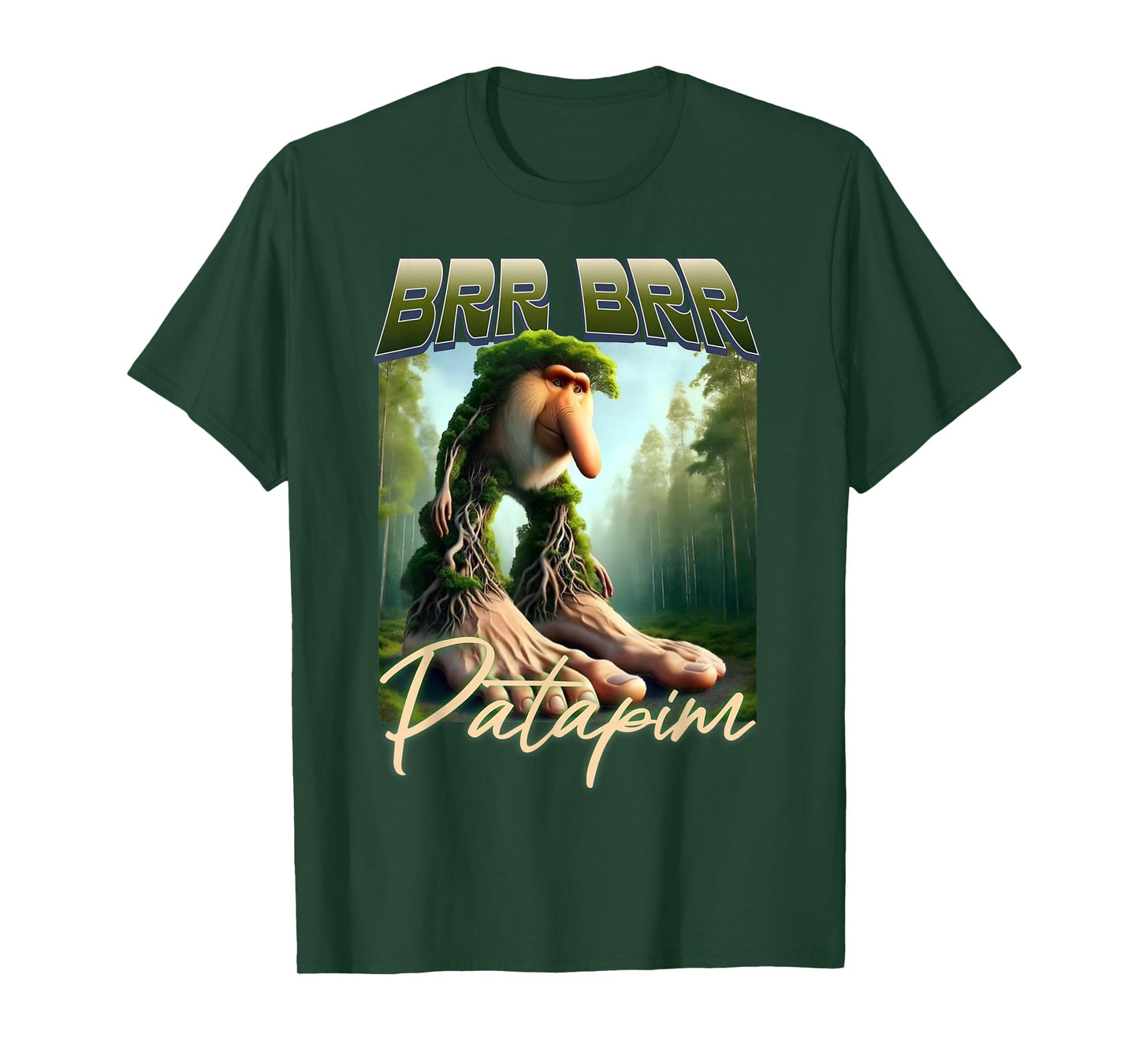Brr Brr Patapim Italian Brainrot Meme Forest Monkey Bootleg T-Shirt