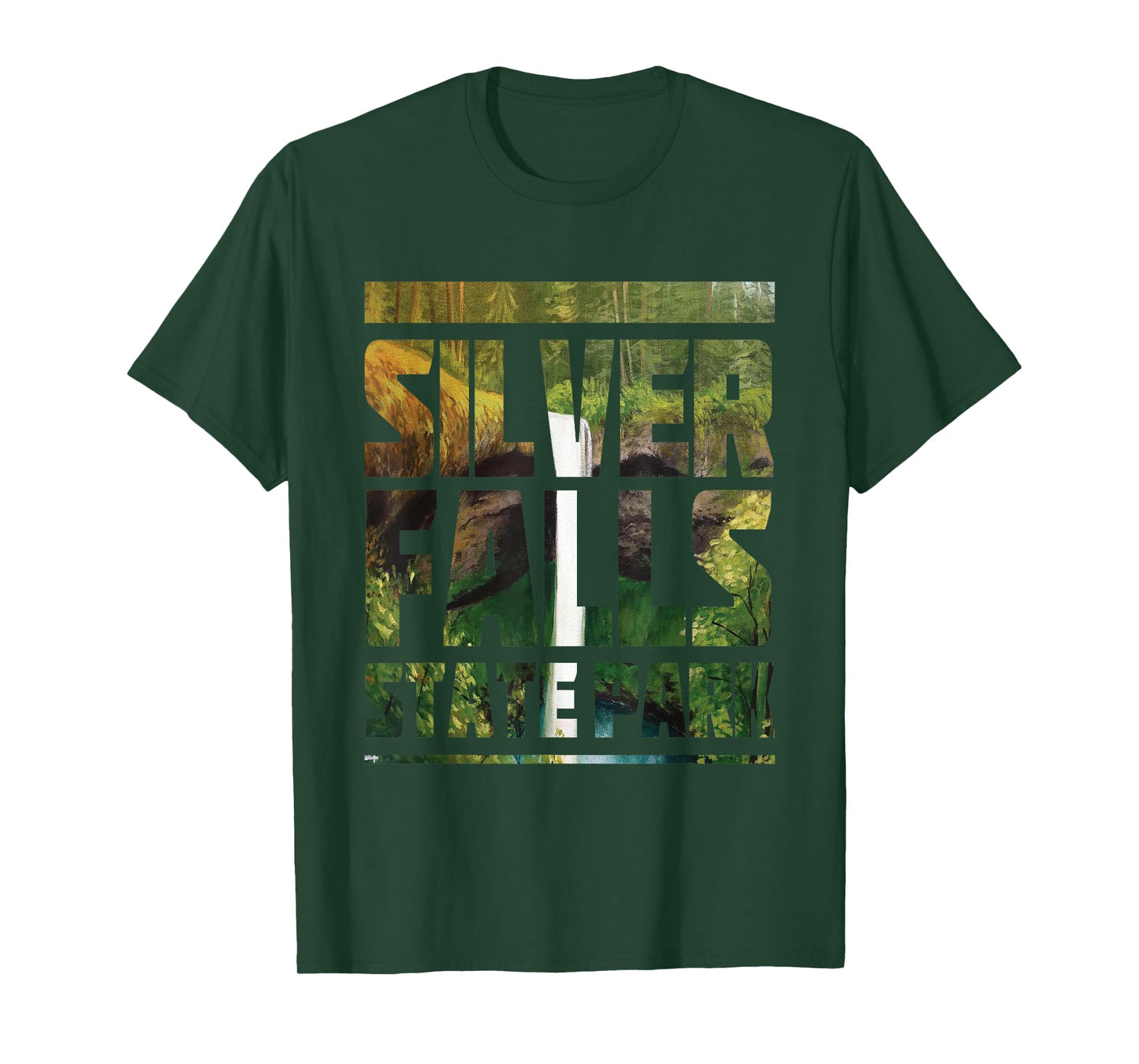 Silver Falls State Park Waterfall Souvenir Camping Hiking T-Shirt