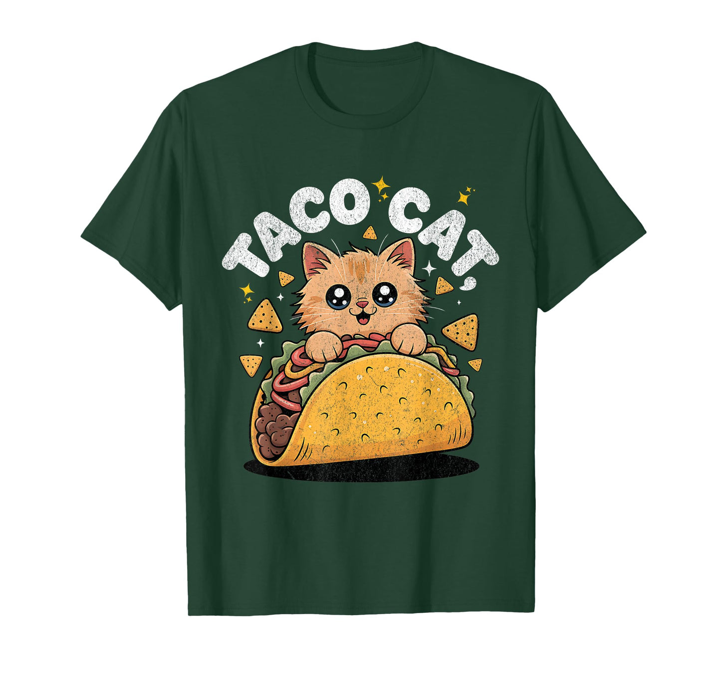 Funny Taco Cat Cute Cat in Taco Graphic Tee T-Shirt