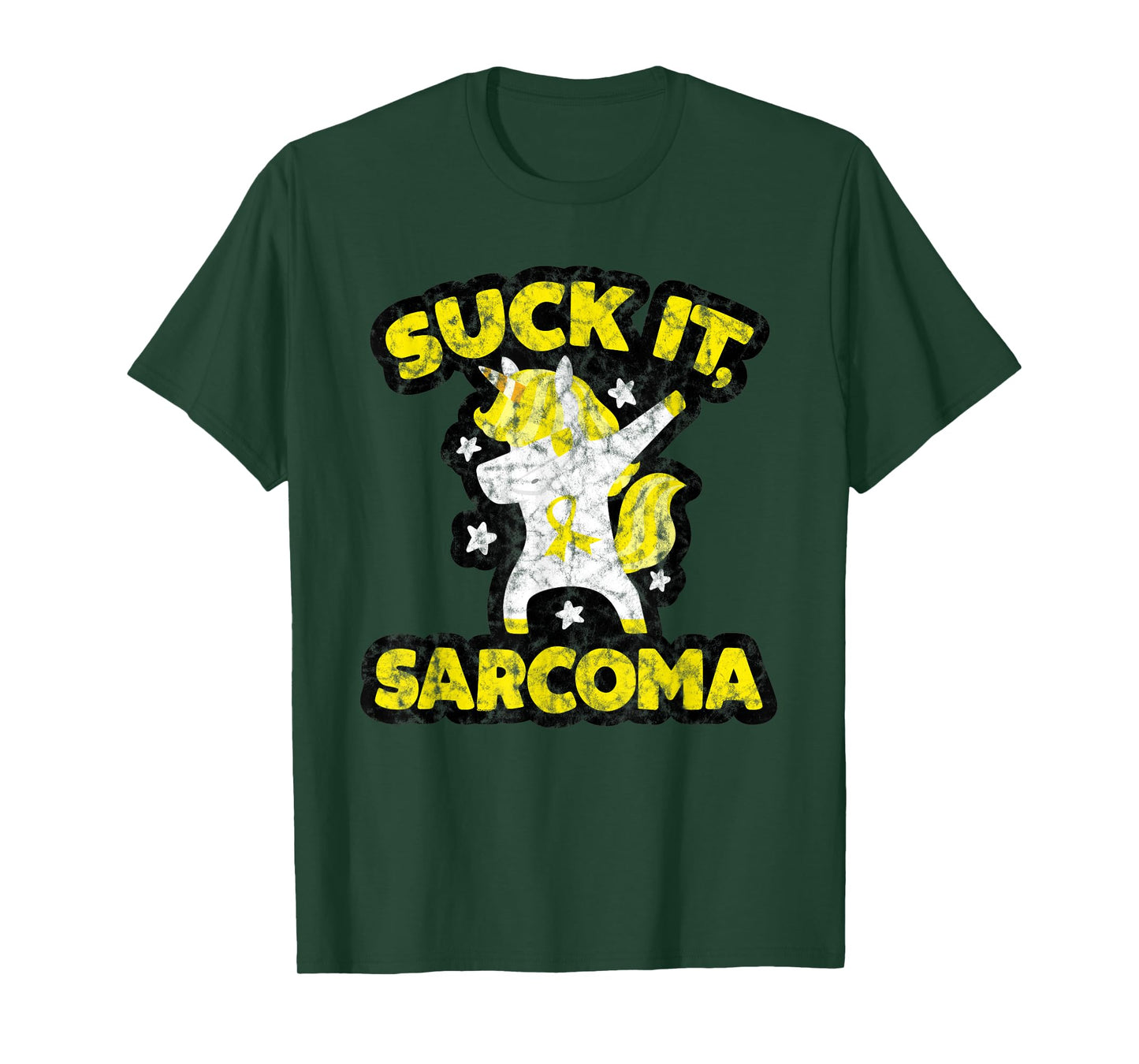 Suck It Sarcoma Cancer Fighter Survivor Quote Funny Unicorn T-Shirt