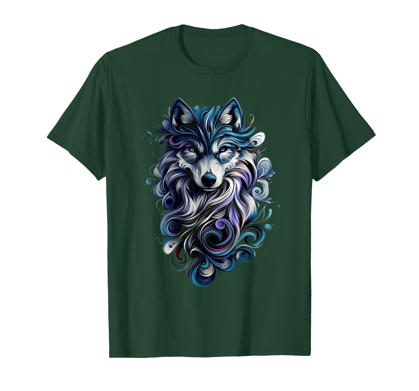 Wolf Wildlife Nature Colorful Wolf T-Shirt