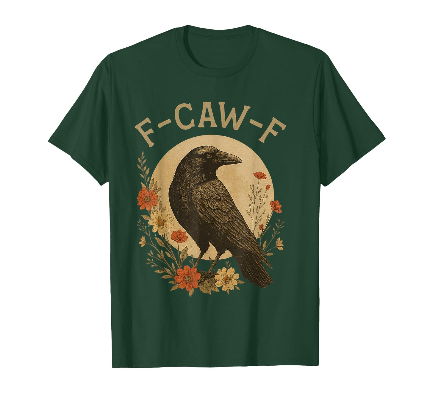 Funny Halloween Crow Bird – Vintage Raven Graphic T-Shirt