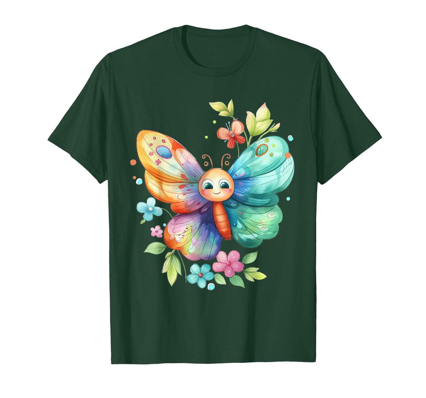 butterfly with flowers cute butterflies nature daughter T-Shirt