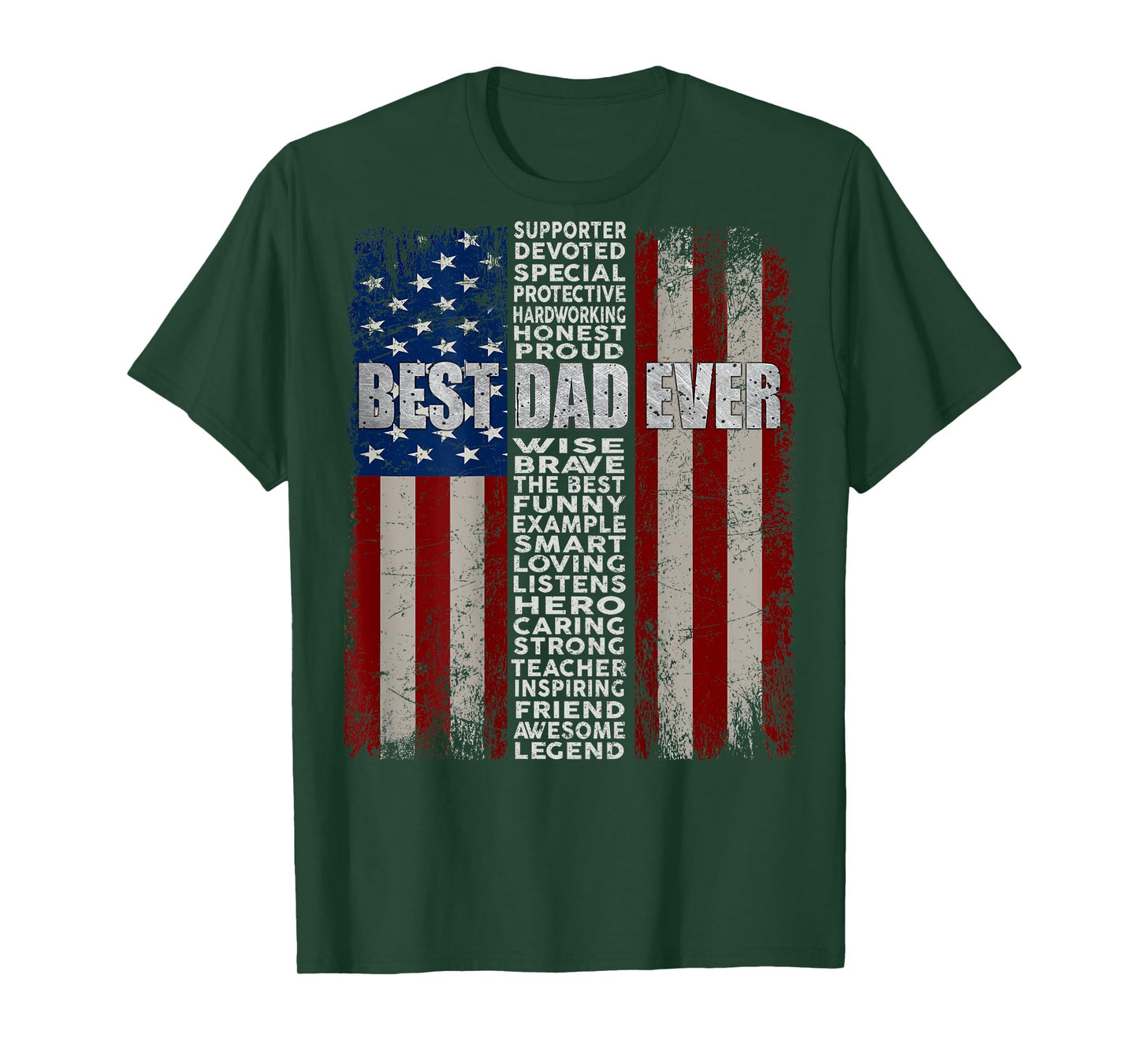 Dad American Flag Father's Day 4th of July Gift Father Daddy T-Shirt