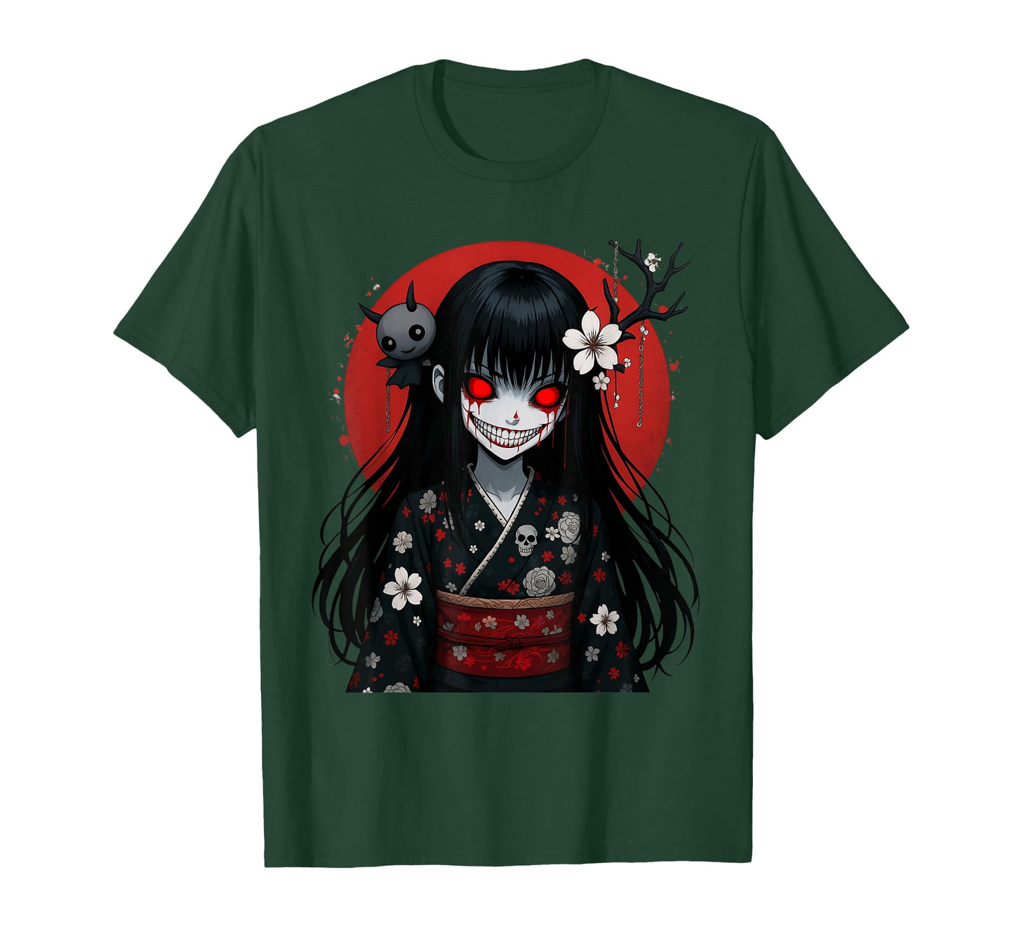 Creepy Kawaii Goth Girl | Horror Anime Aesthetic T-Shirt
