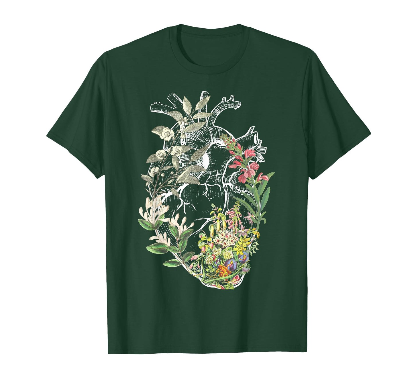 Anatomical Heart And Flowers Show Your Love T-Shirt