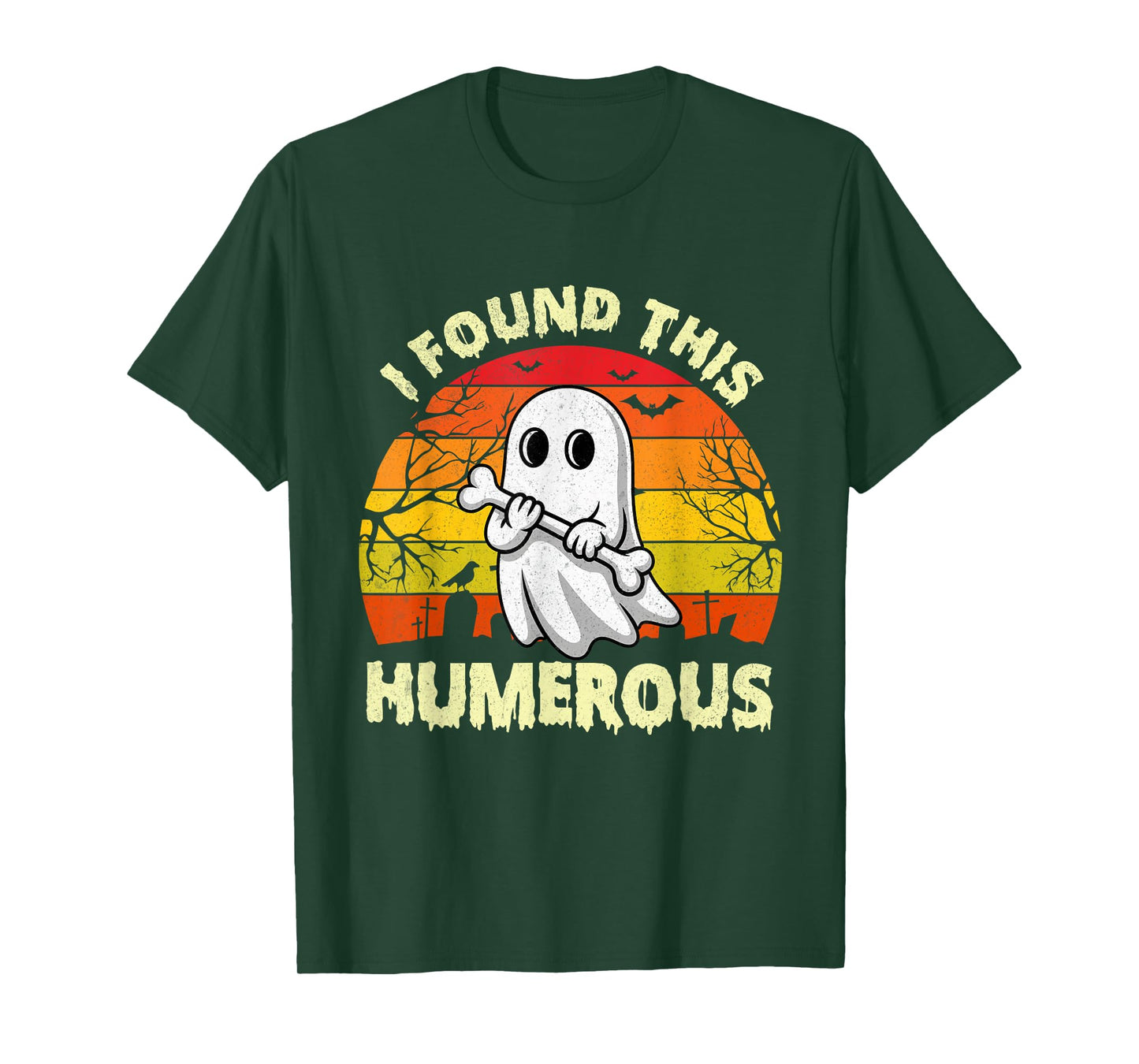 I Found This Humerus Funny Retro Ghost Nurse Halloween T-Shirt