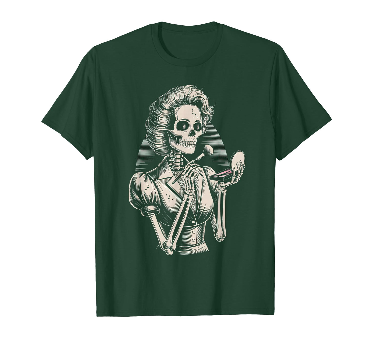 Vintage Skeleton Makeup Artist T-Shirt