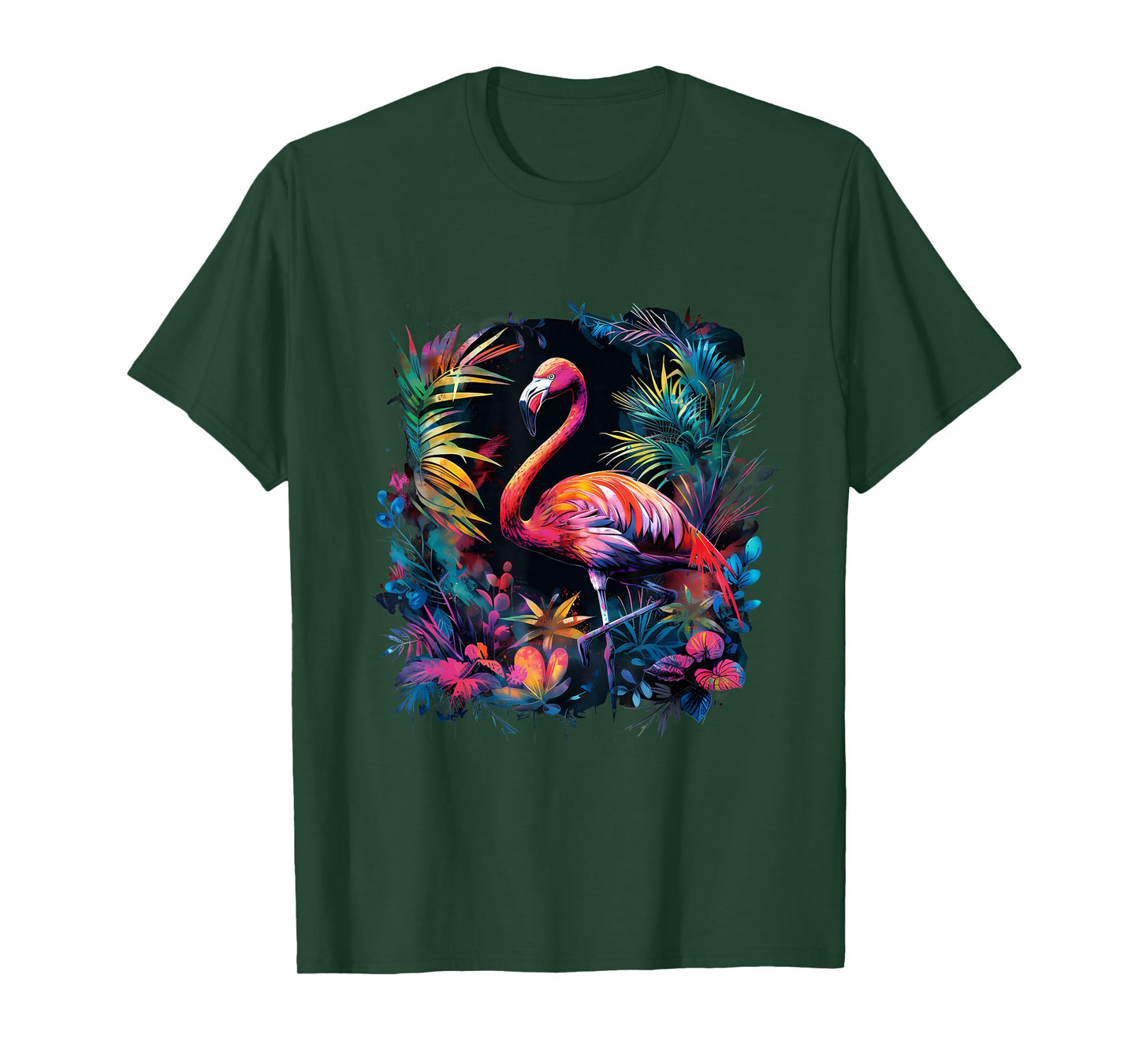 Flamingo Colourful Artwork Nature Flamingo Lover Wildlife T-Shirt