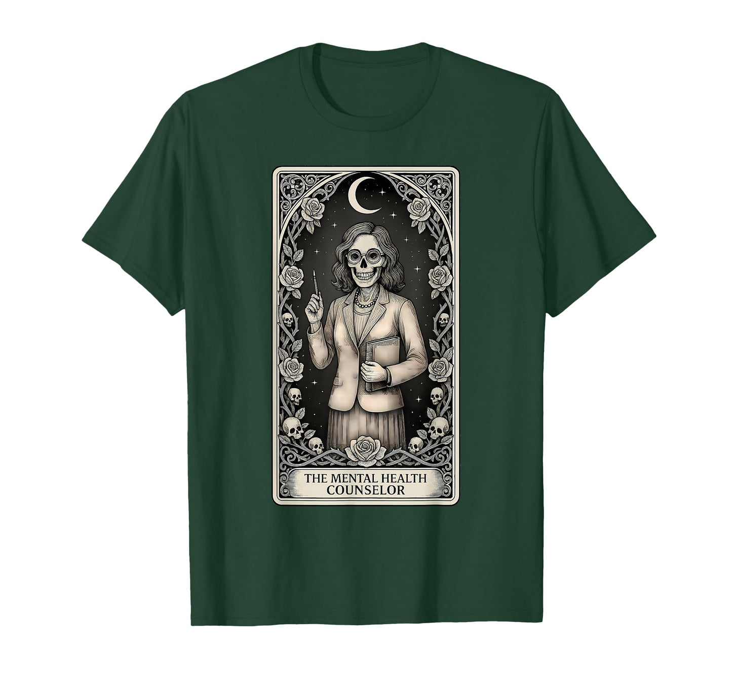 The Mental Health Counselor Skeleton Tarot Card T-Shirt
