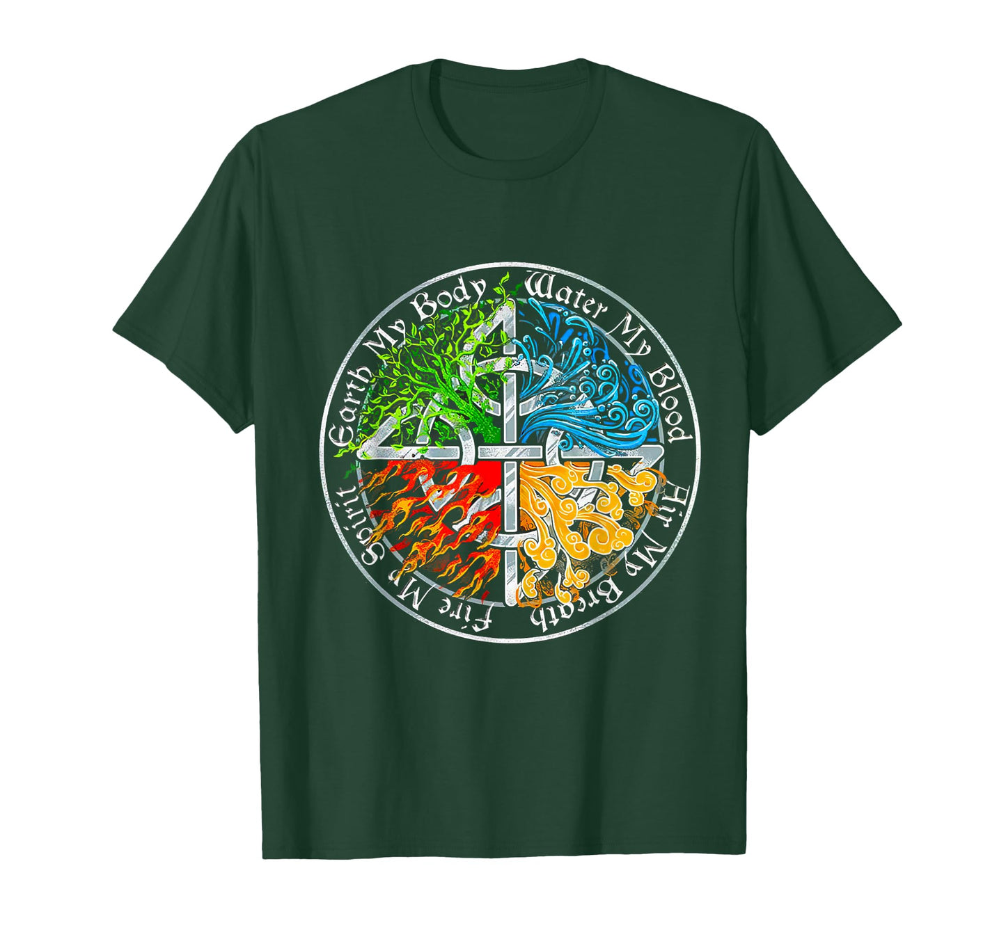 Viking Tree, Earth My Body Water My Blood, Air My Breath T-Shirt