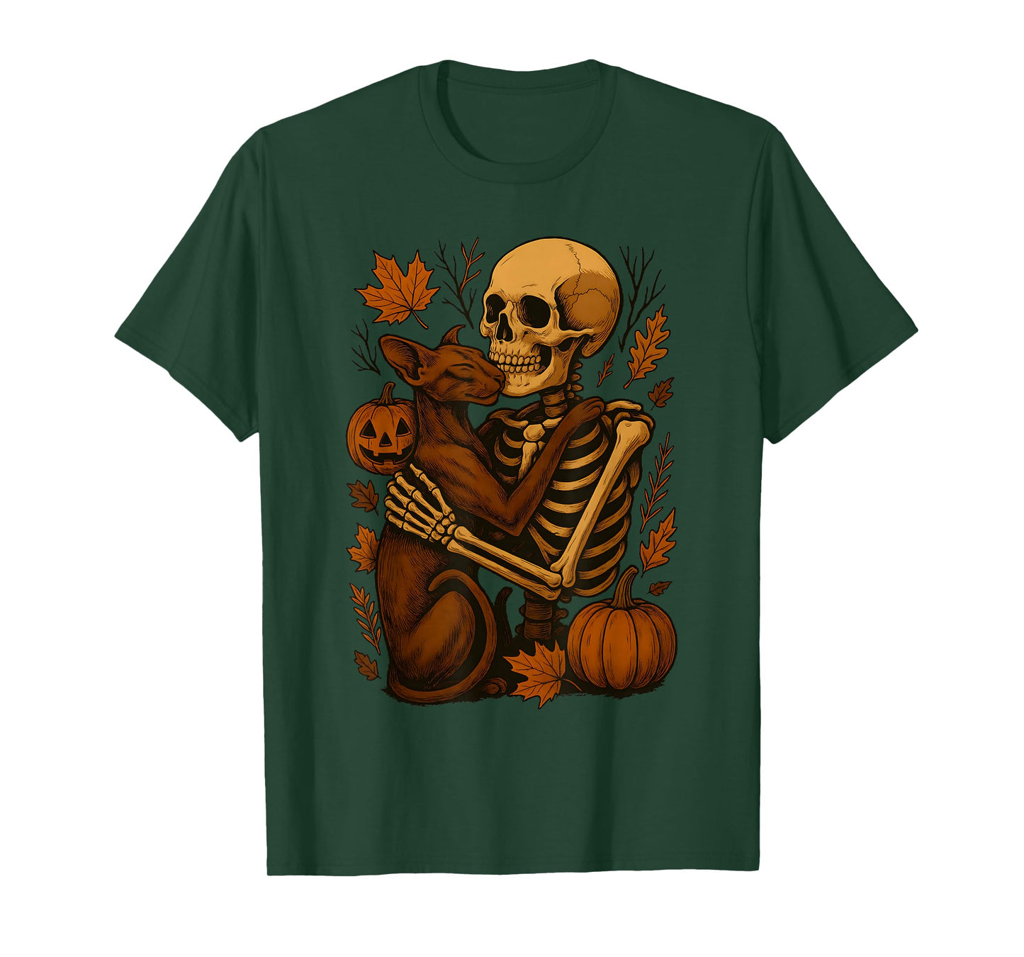 Skeleton Hugging Oriental Shorthair T-Shirt