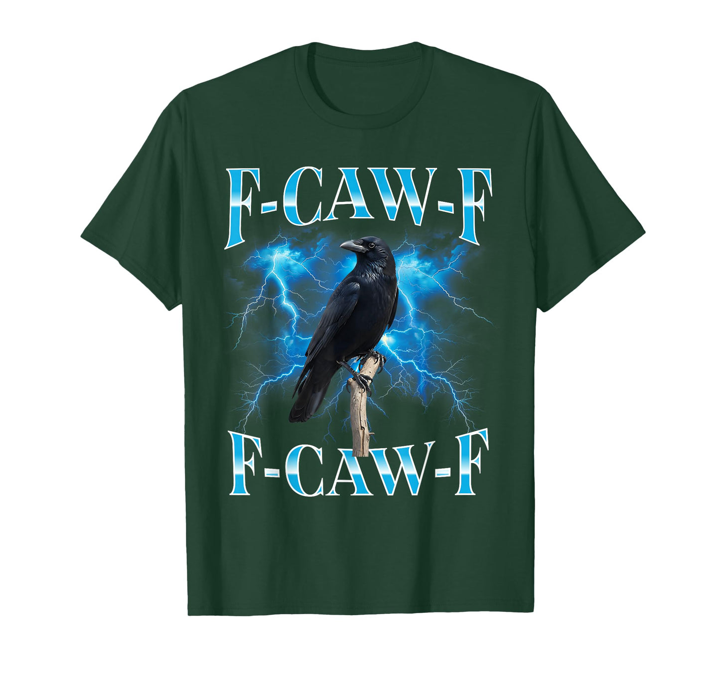 F-Caw-F Black Crow Black Bird Raven Gothic Bootleg Meme T-Shirt