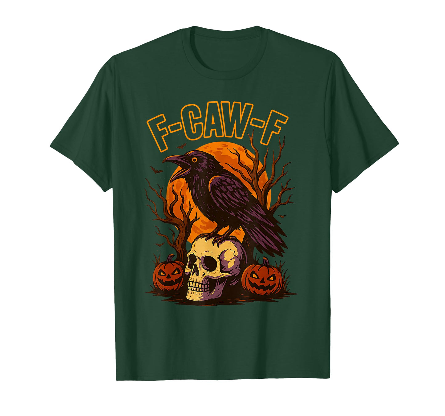 Halloween f caw f Black Bird f-caw-f Crow Women Men T-Shirt