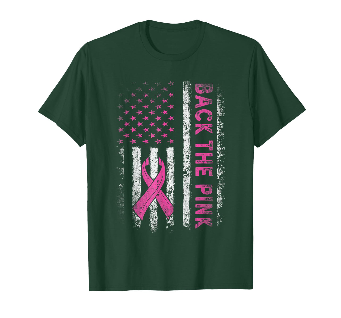 Back The Pink Breast Cancer Awareness Flag Toddler Women Men T-Shirt