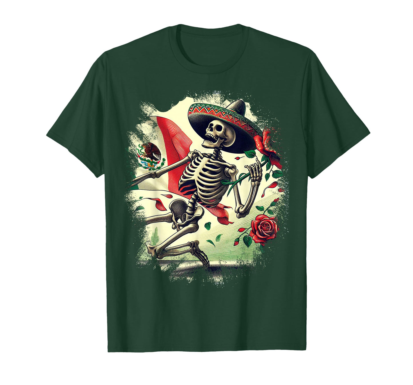 Mexico Gift Rose Tijuana Mexican Hispanic Pride Poncho T-Shirt