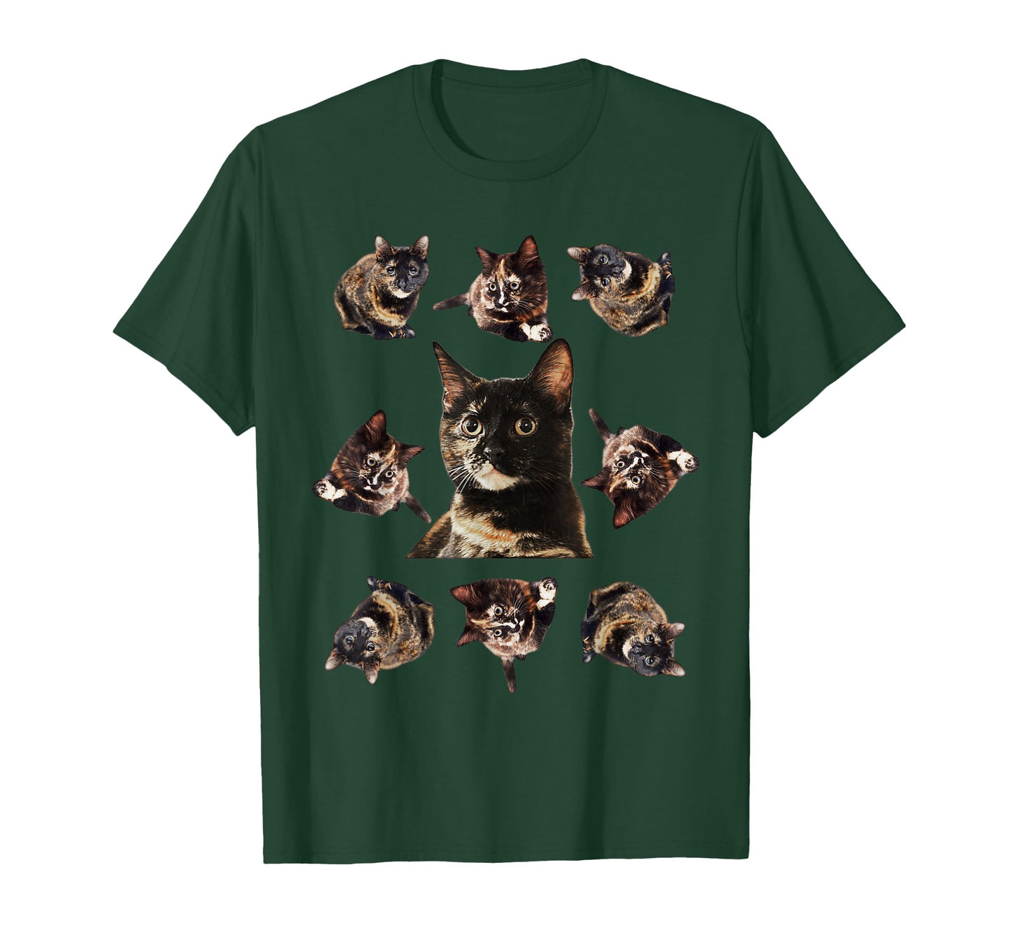 Tortie Cat Tortoiseshell Overload Multi Cat T-Shirt