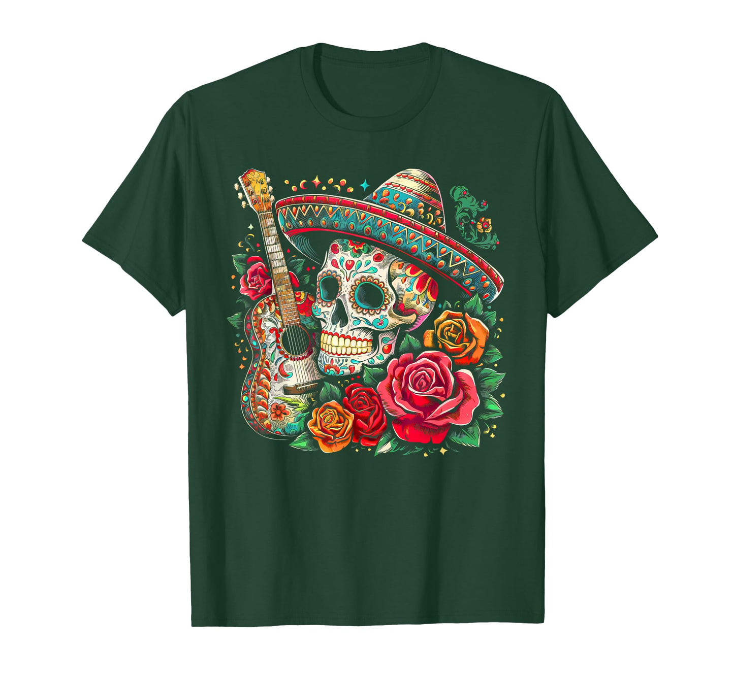 Cinco De Mayo Skull Sombrero Fiesta Mexican Skull Men Women T-Shirt