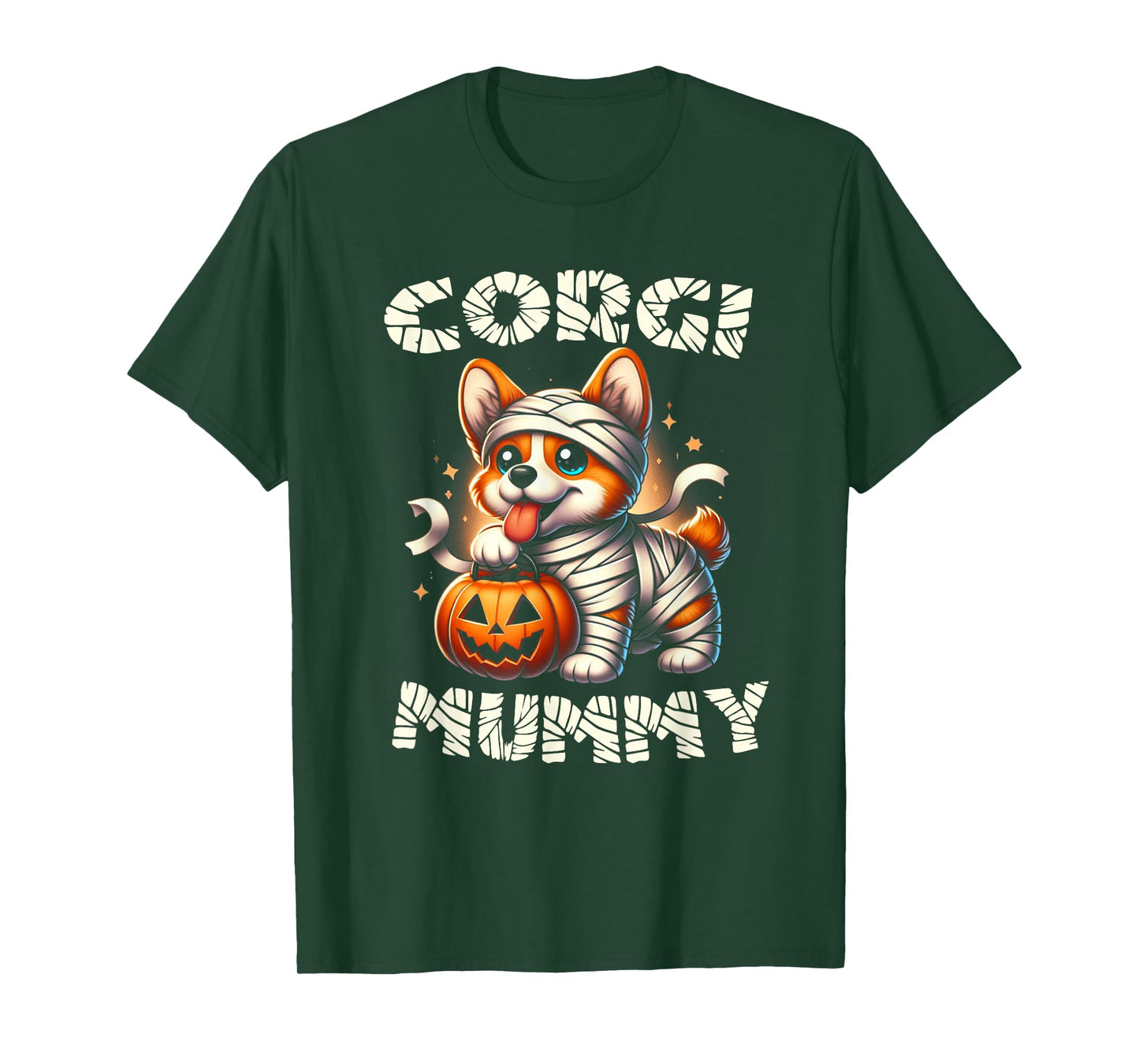 Cute Halloween Costume Welsh Corgi Mummy Dog Lover T-Shirt