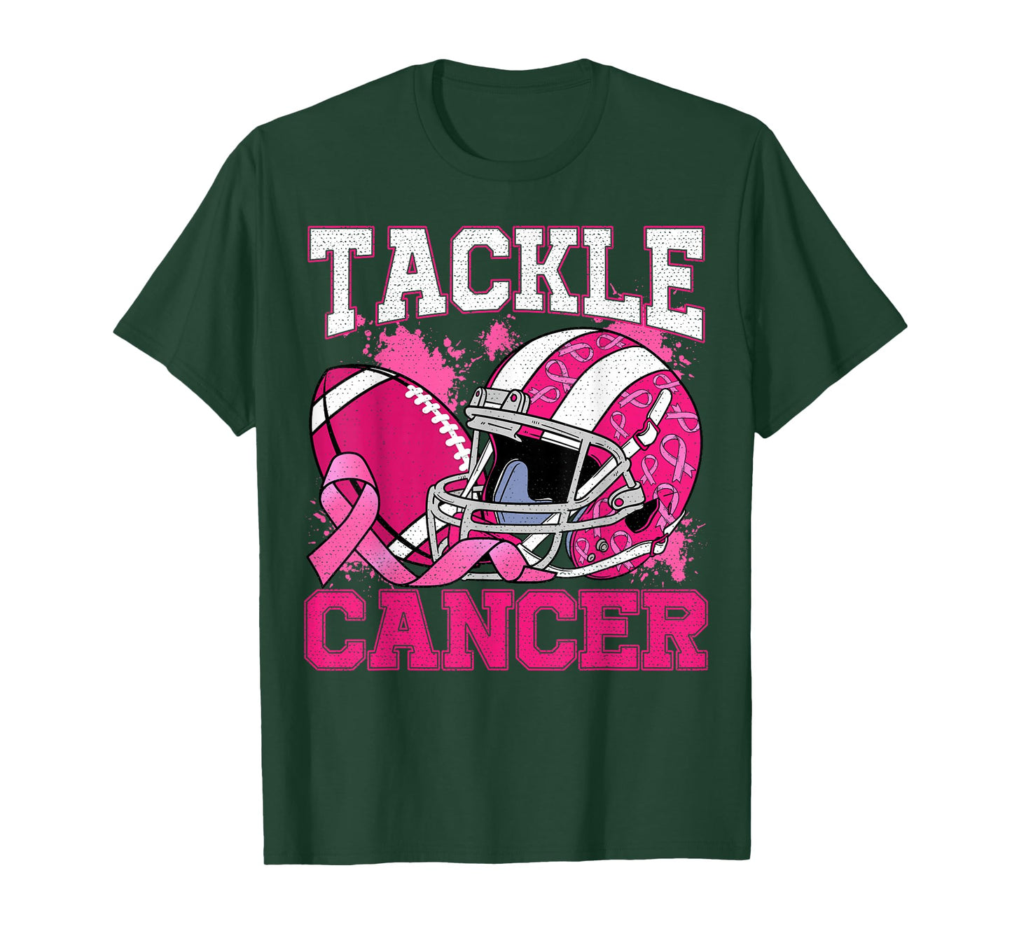 Tackle Breast Cancer Football Pink Breast Cancer Awareness T-Shirt