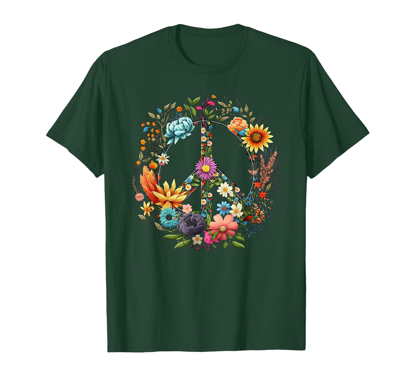 Peace hand tie sign of freedom hippie flower child T-Shirt