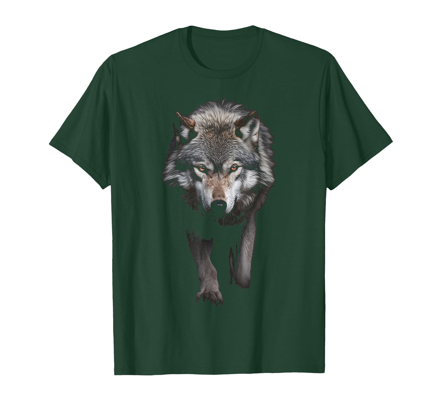 Wolf Animal Motif Illustration Wolf T-Shirt