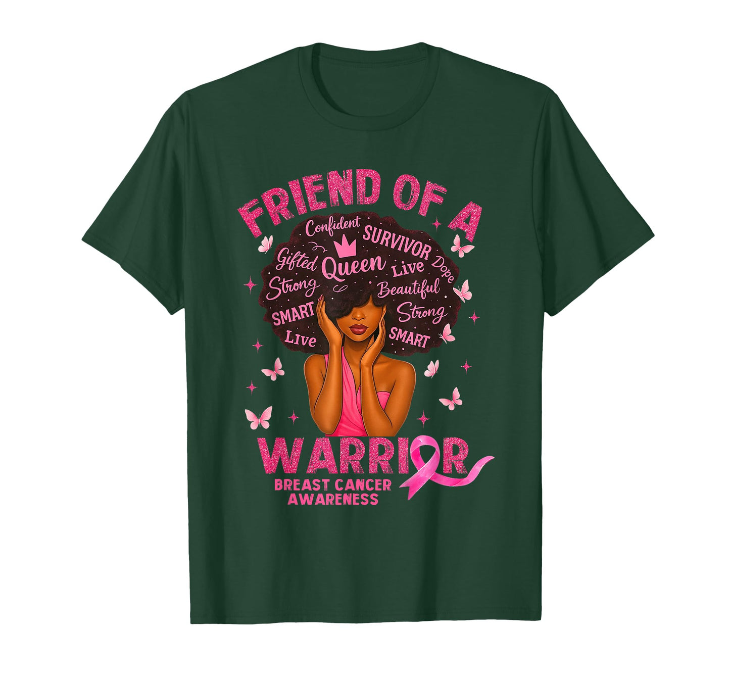 Friend of A Warrior Breast Cancer Awareness Gift T-Shirt