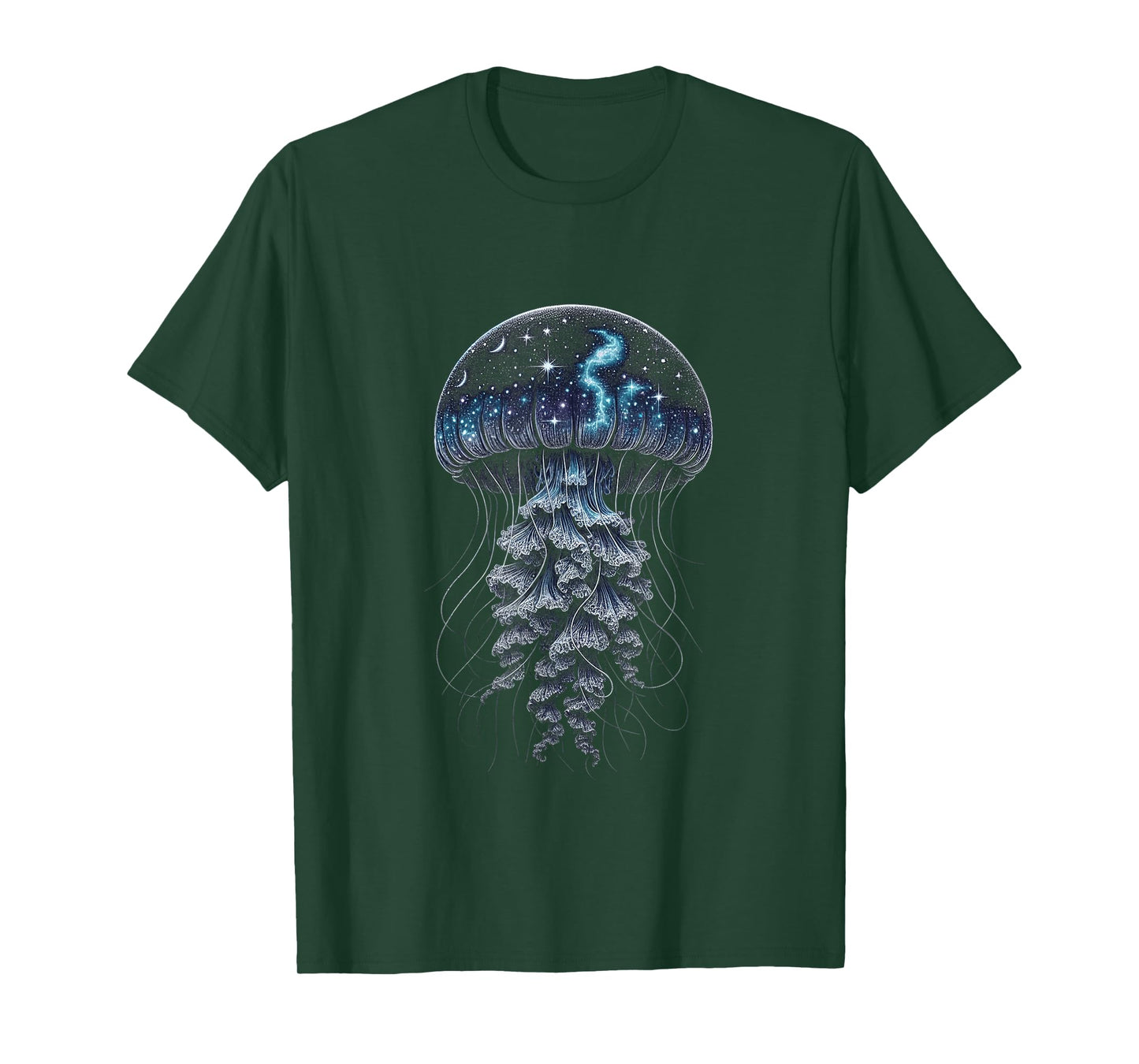Starry Night Jellyfish Tee - Ocean Meets Galaxy T-Shirt