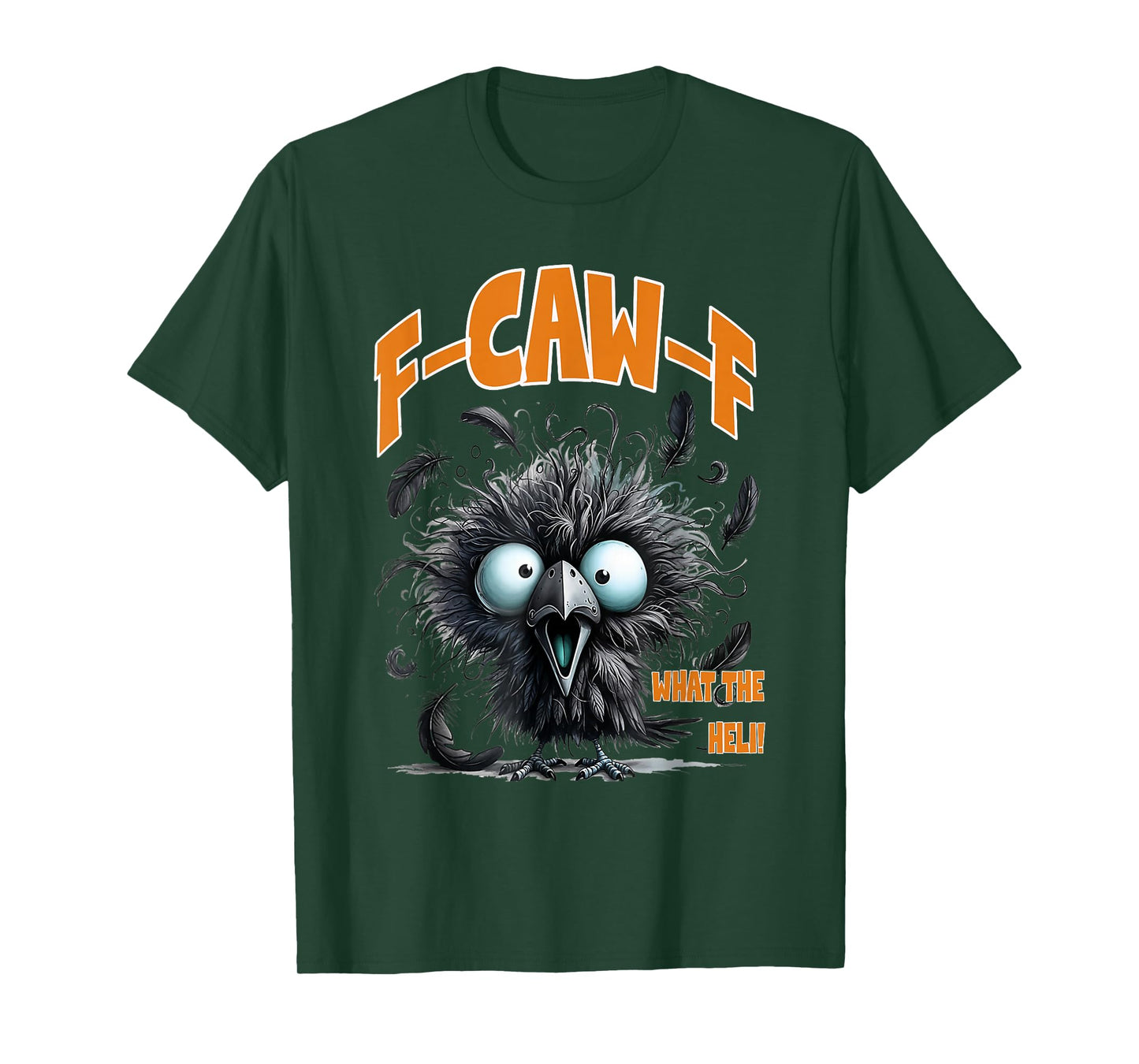Black Crow F-Caw-F Funny Black Bird Gothic Meme T-Shirt