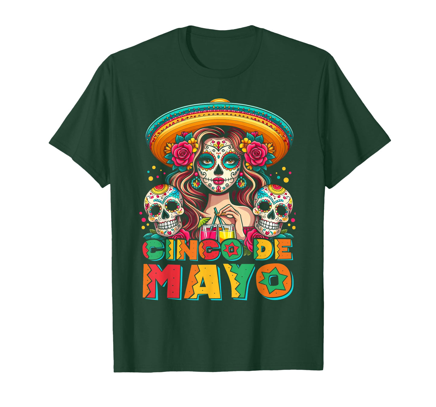 Cinco De Mayo Shirt Mexican Fiesta 5 De Mayo Women Girls T-Shirt