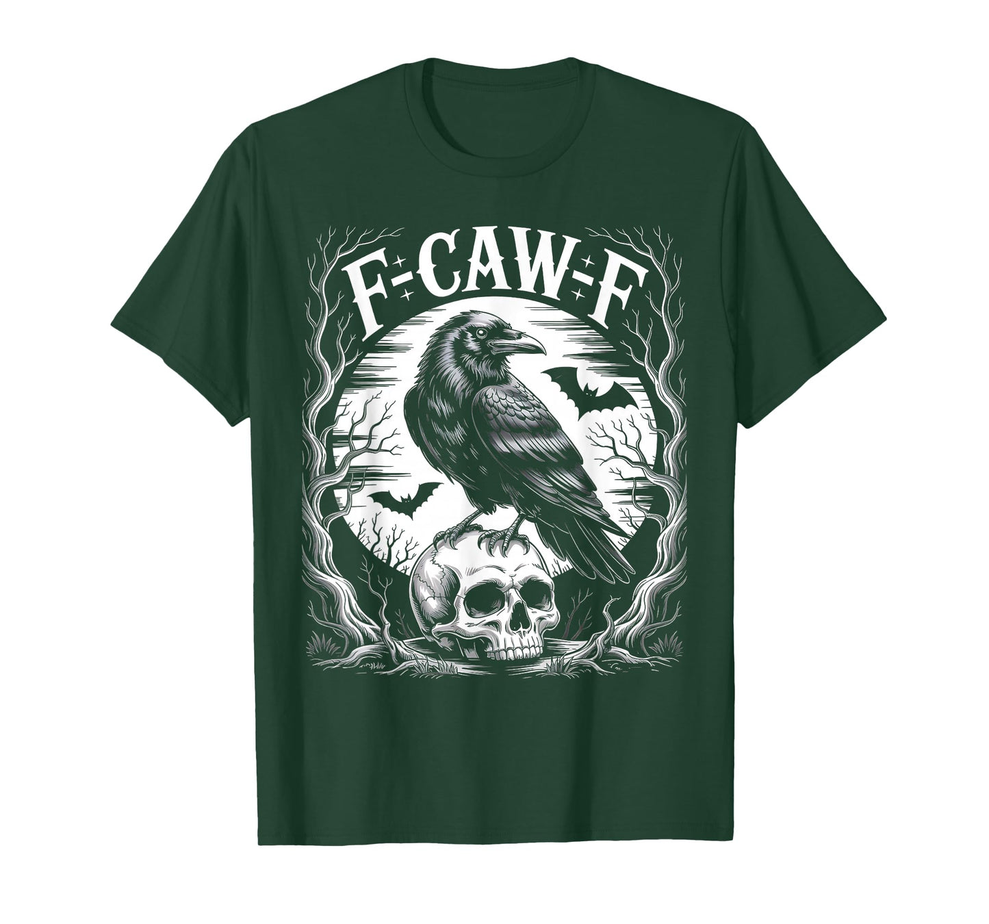 F-Caw-F Black Crow Pun Funny Bird Cawing Grunge T-Shirt