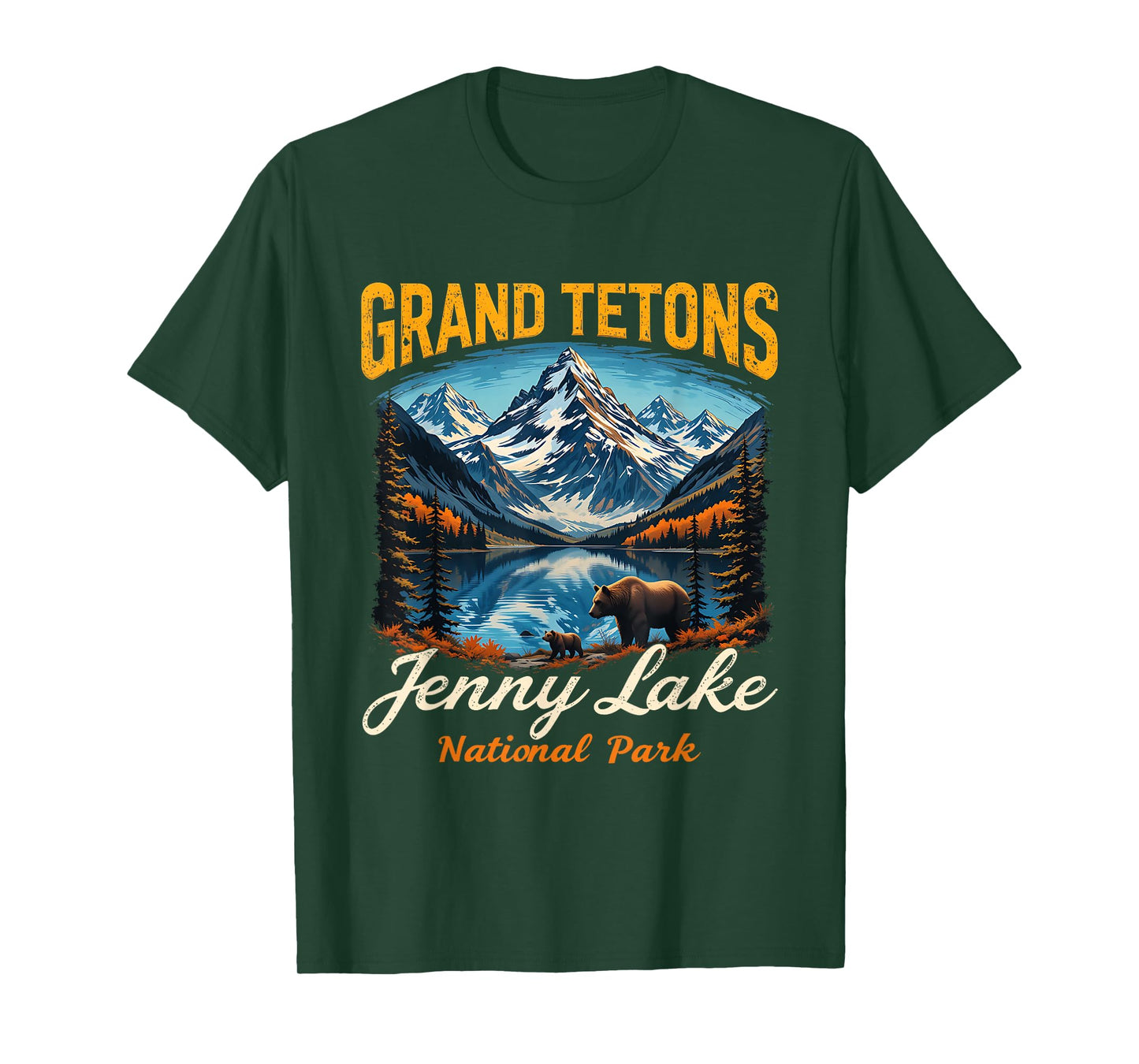 Grand Tetons Vintage Trip Vacation National Park Jenny Lake T-Shirt