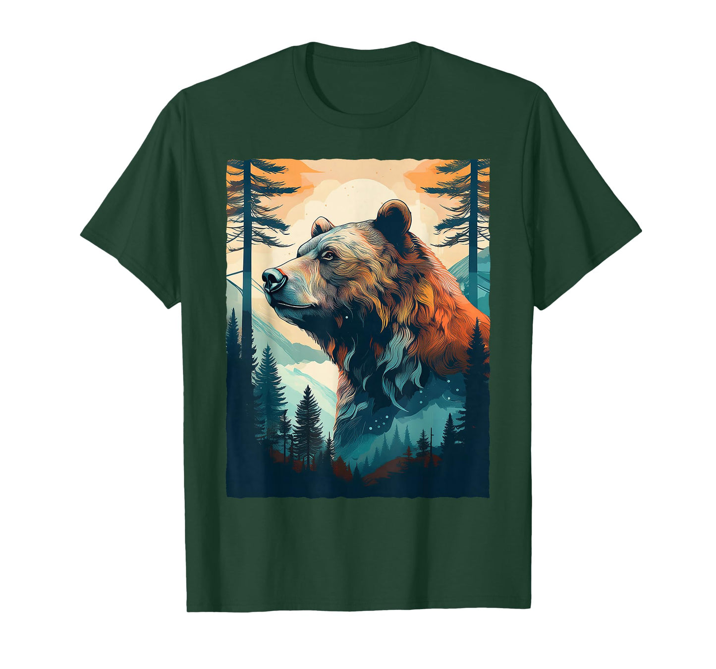 Bear and Forest Nature T-Shirt