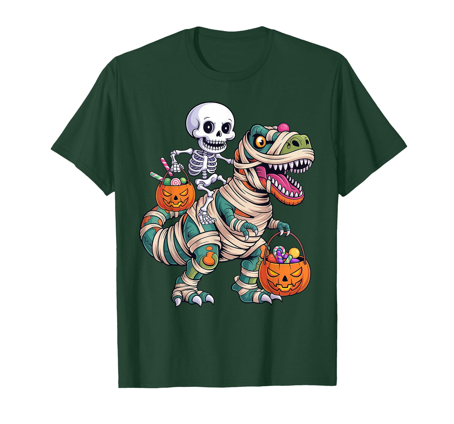 Dinosaur T Rex Skeleton Halloween T-Shirt