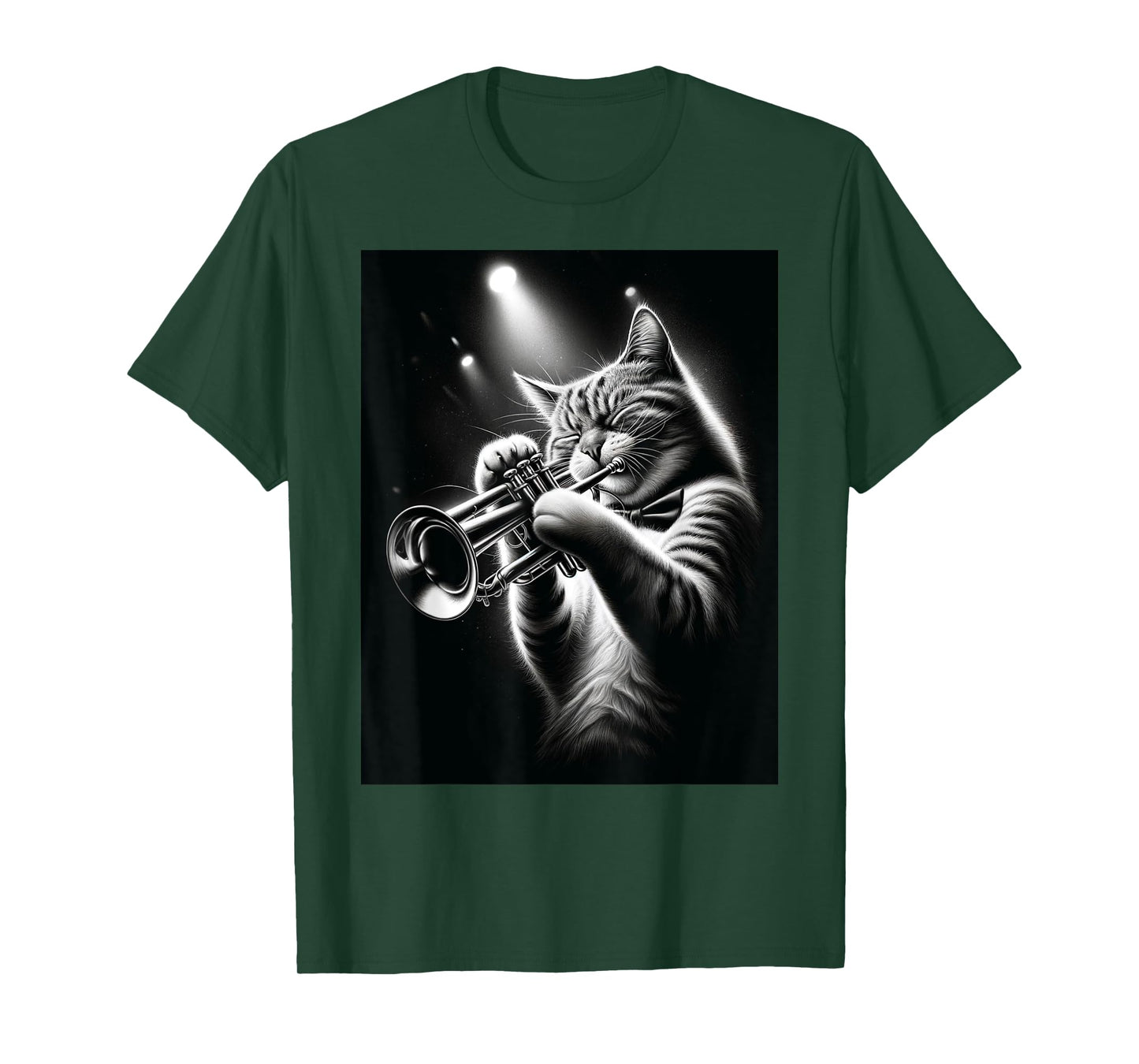 Musician Trumpet Player Funny Cat Playing Trumpet T-Shirt