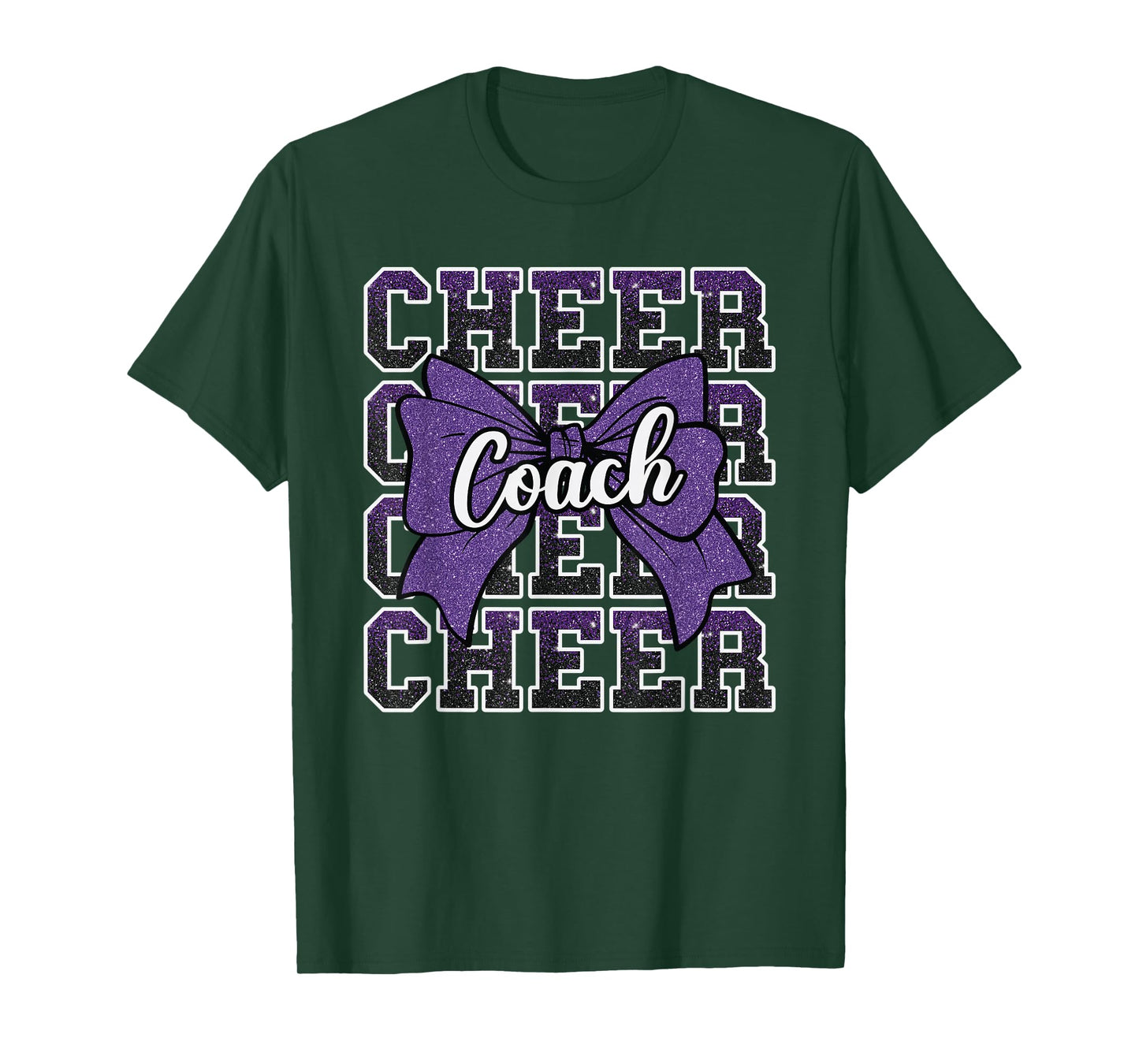 Purple Funny Sport Loud Proud Cheer Coach Dad Father's Day T-Shirt