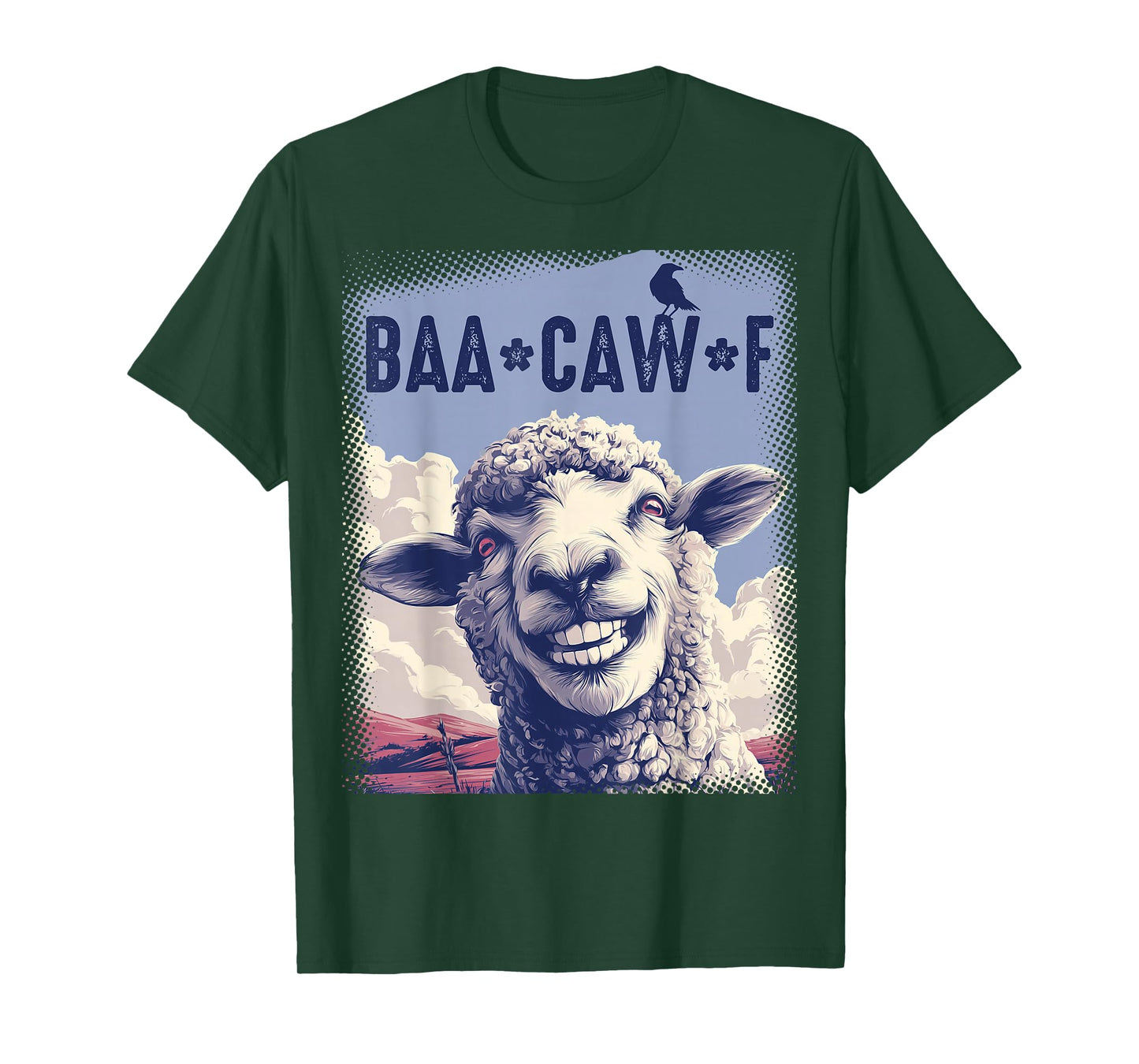 Sheep Baa + Crow Caw Back Off Pun Tee for Introverts & Teens T-Shirt