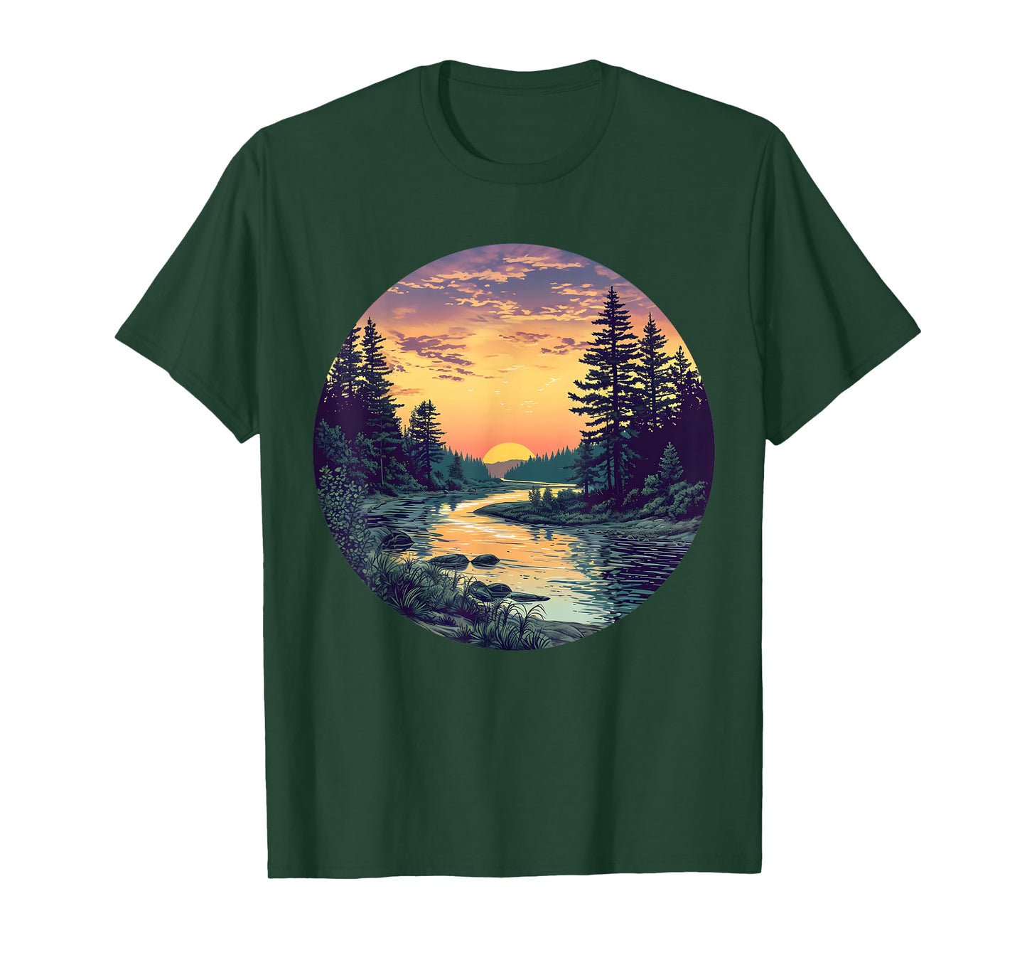 River Flow Harmony for Men and Women T-Shirt