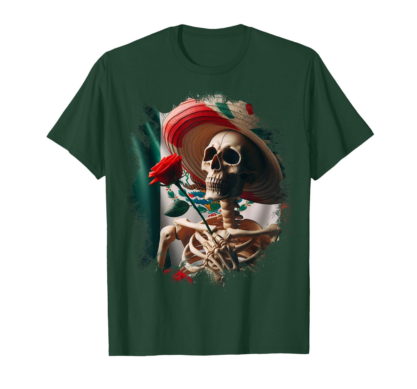 Mexico Gift Rose Tijuana Mexican Hispanic Pride Poncho T-Shirt