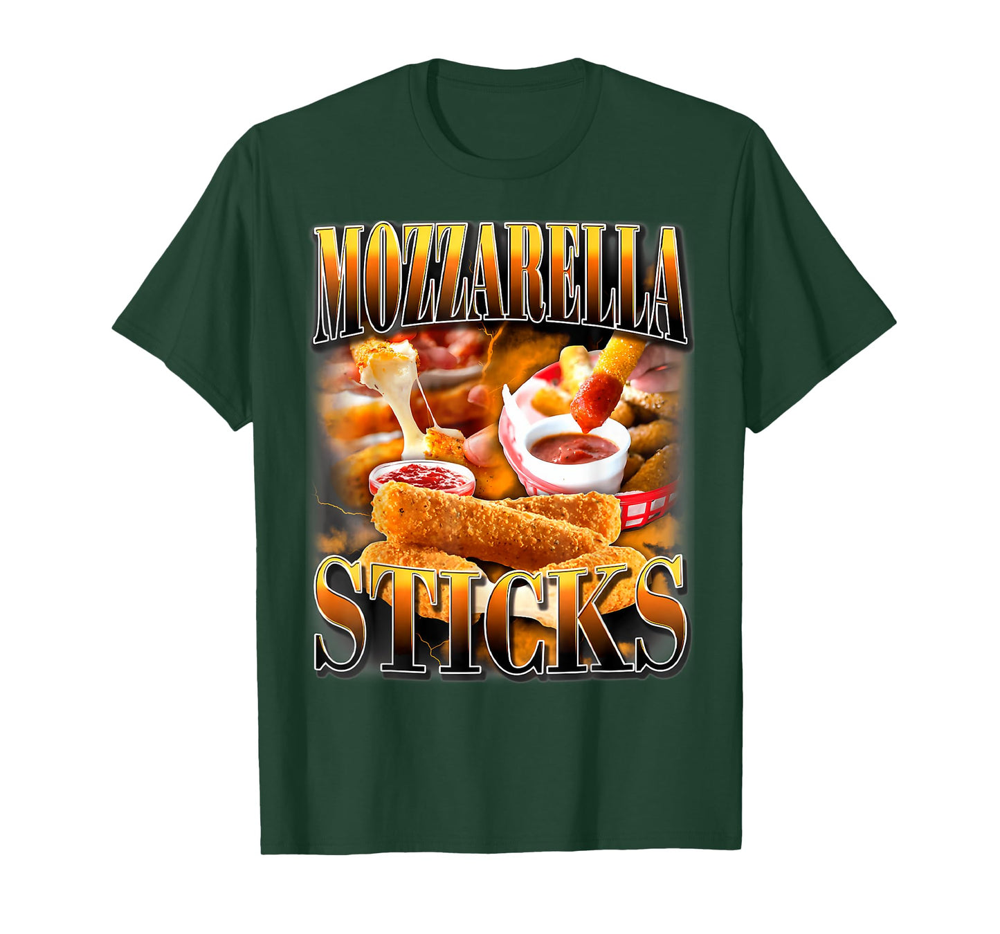 Mozzarella Cheese Sticks Bootleg Rap CD Aesthetic Funny Meme T-Shirt