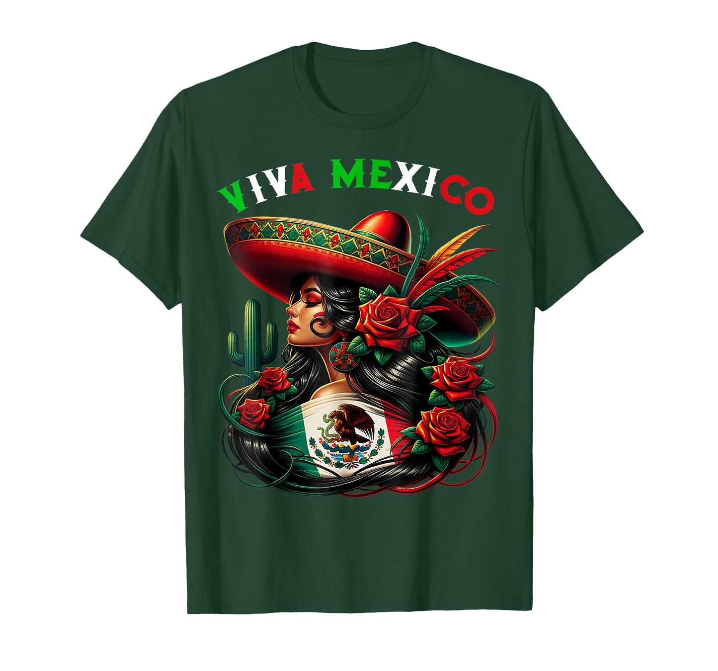 Mexico Girl Mexico Flag Mexico Pride Viva Mexico T-Shirt