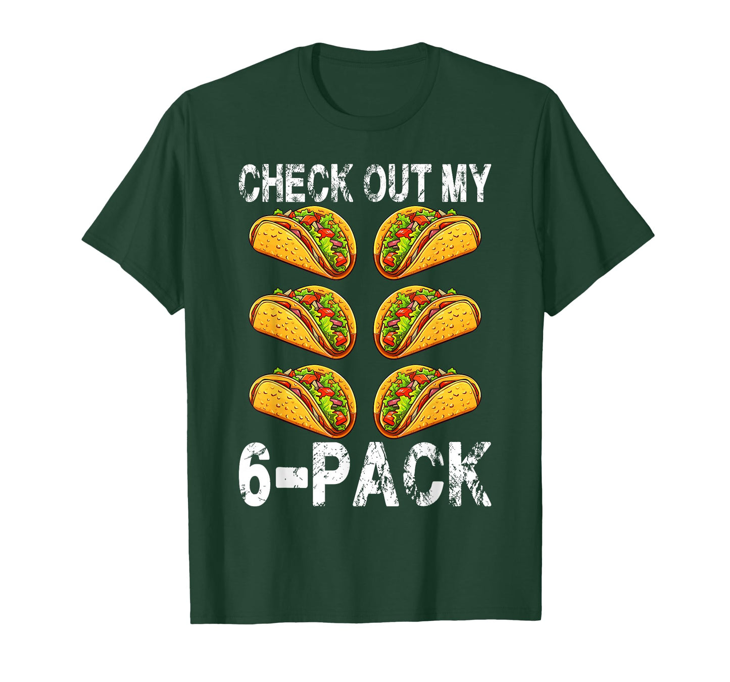 Funny Check out My Six 6 Pack with Tacos for Cinco De Mayo T-Shirt