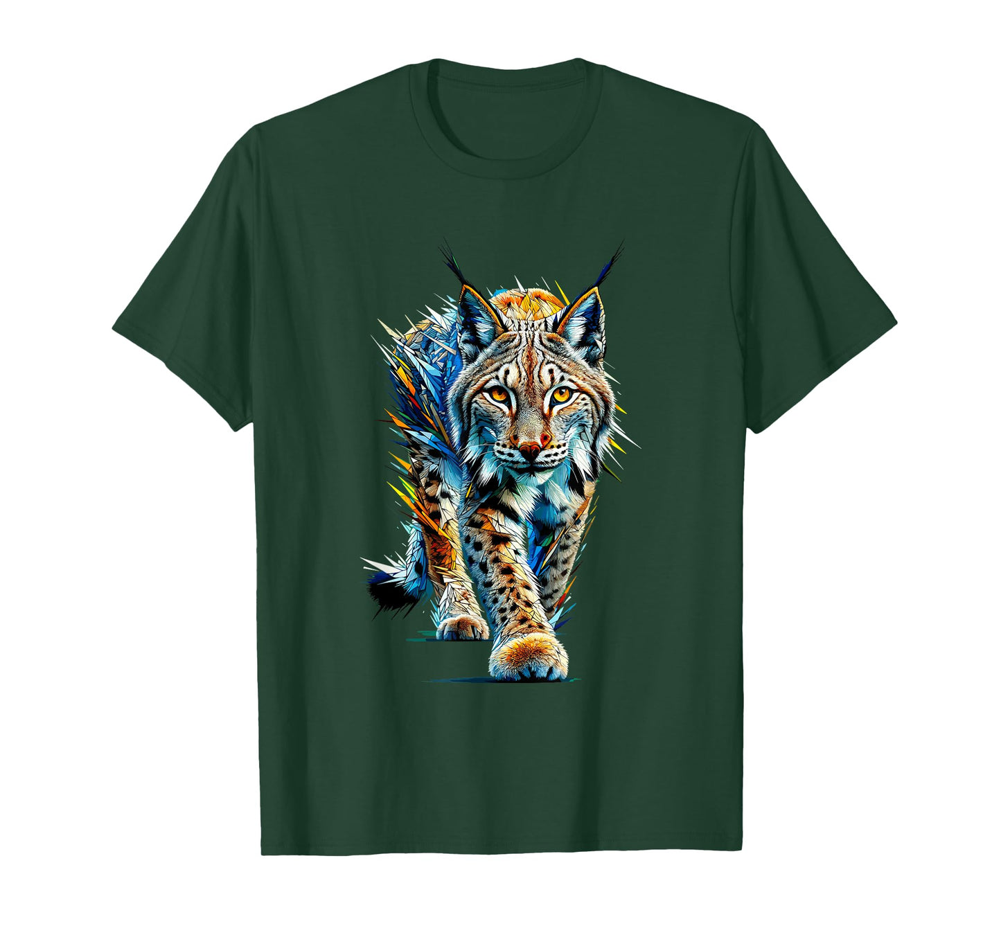 Polygon Art Bobcat Lynx Bobcats Lynxes T-Shirt for Men Women Kids