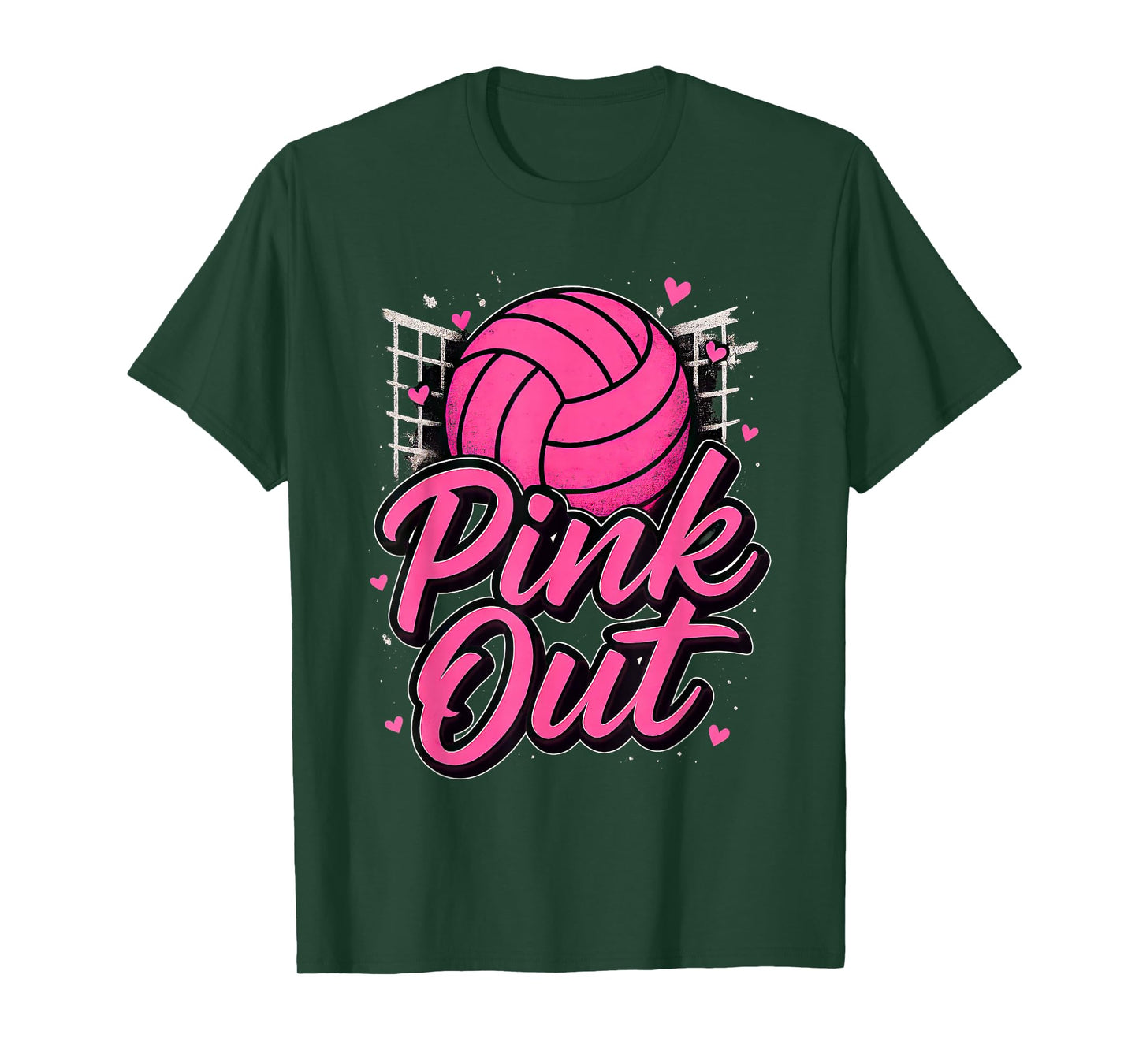 Pink Out Volleyball Breast Cancer Awareness Girl Women T-Shirt